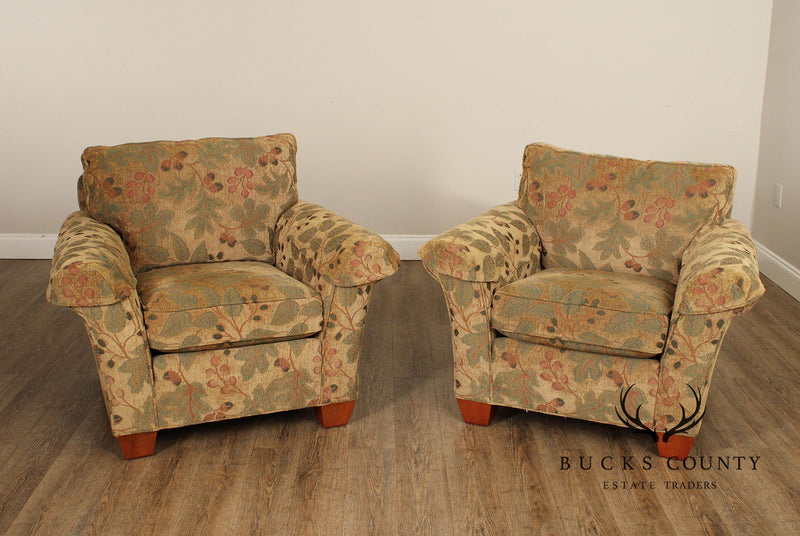 Stickley Fine Upholstery Pair of 'Essex' Lounge Chairs