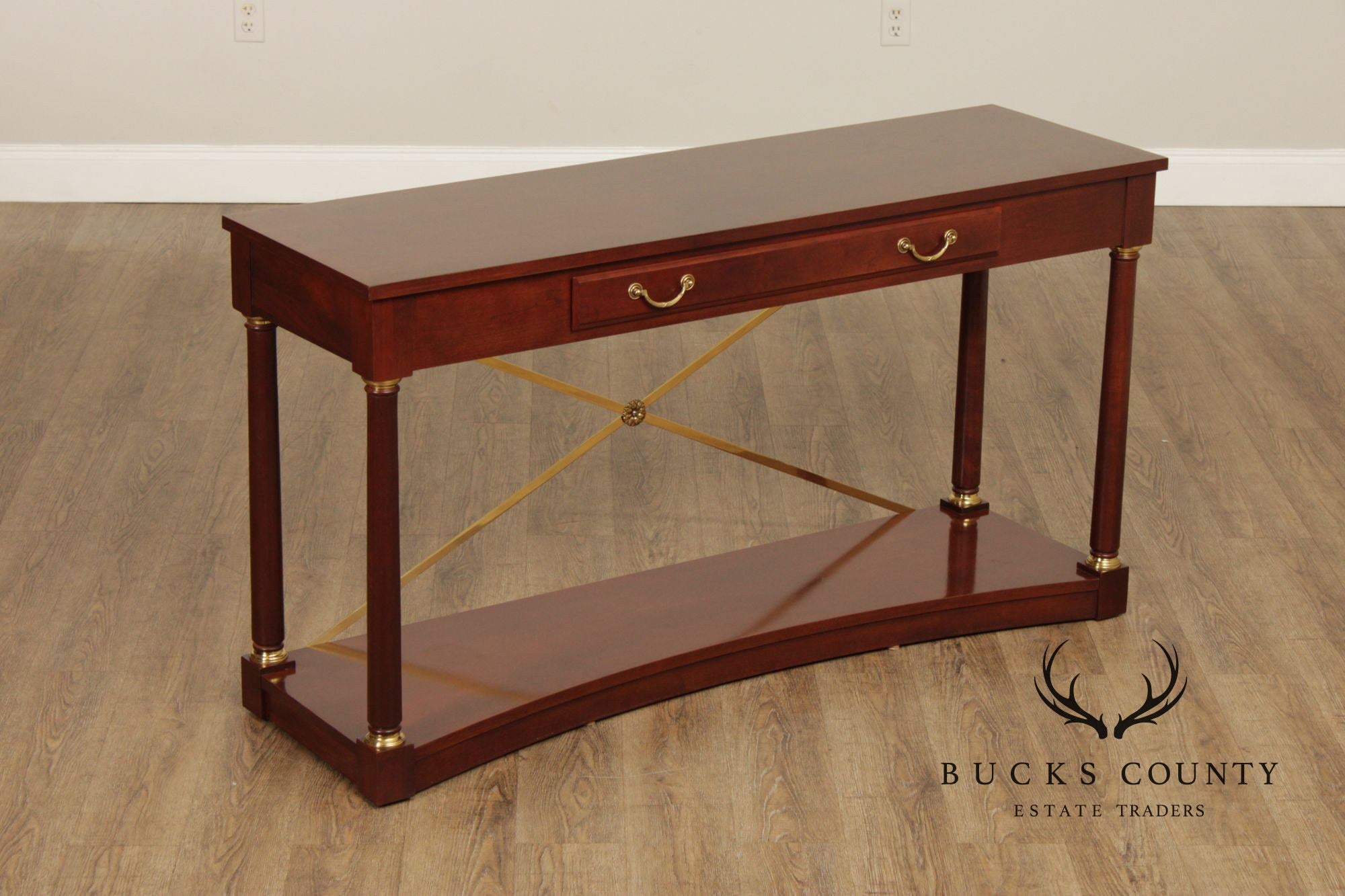 Ethan Allen 'Medallion' Cherry One-Drawer Console Table