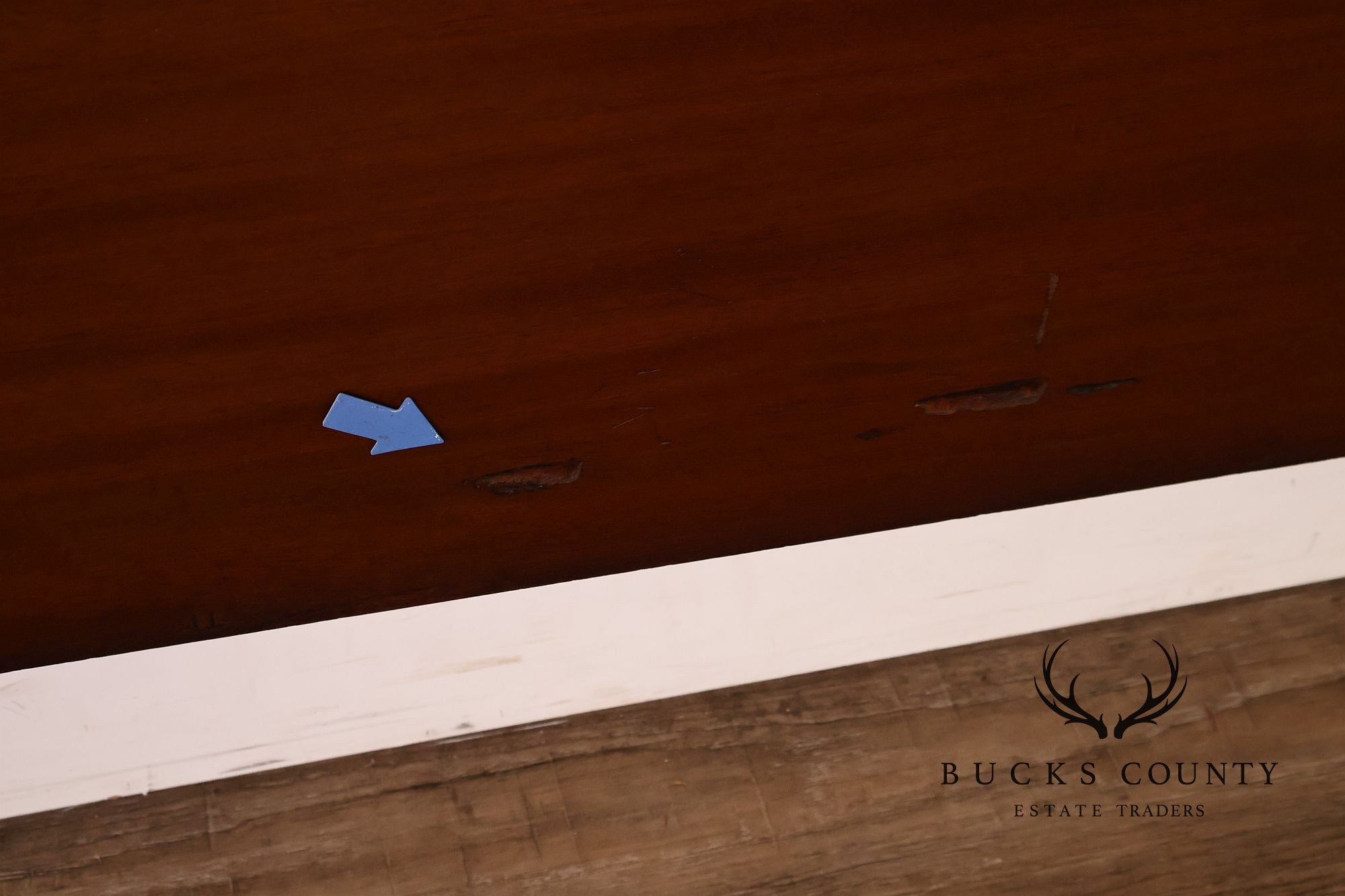 Edwardian Paint Decorated Satinwood Twin Headboard