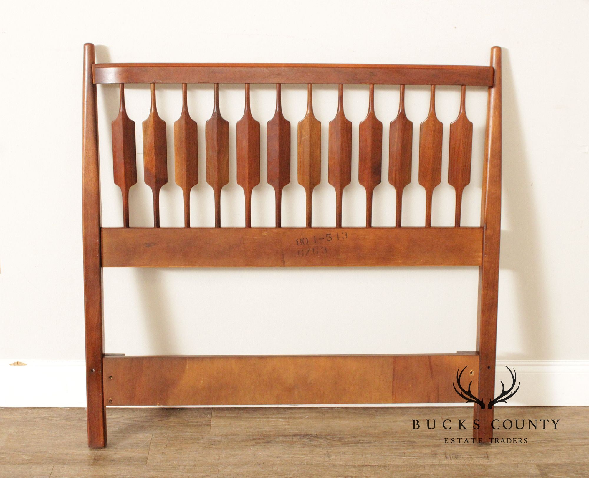 Drexel 'Declaration' Mid Century Modern Twin Walnut Headboard