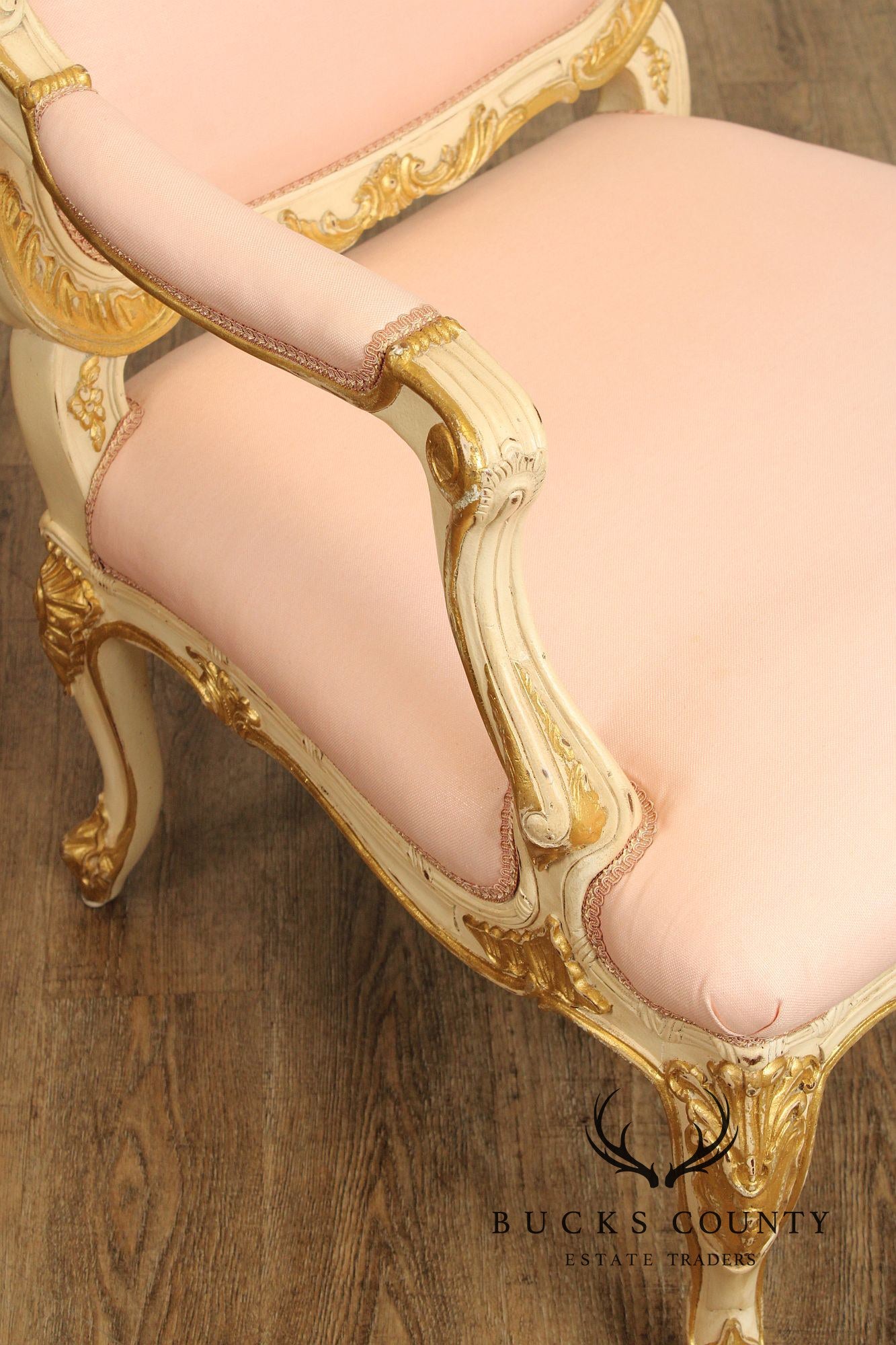 Ralph Lauren Venetian Style Partial Gilt Armchair