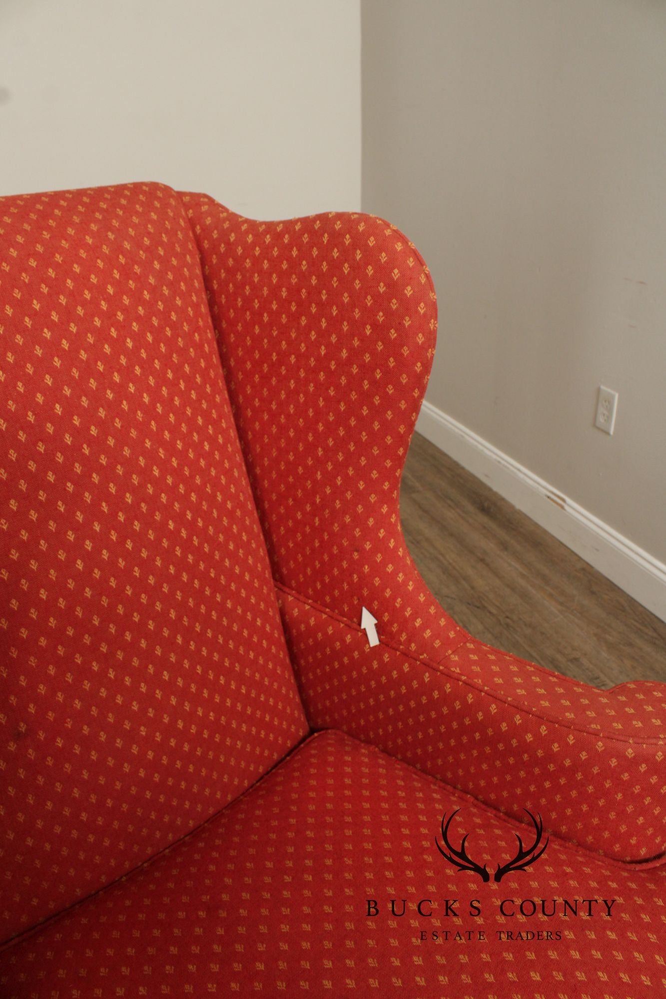 Hickory Chair Vintage Pair Of Queen Anne Style Wing Chairs