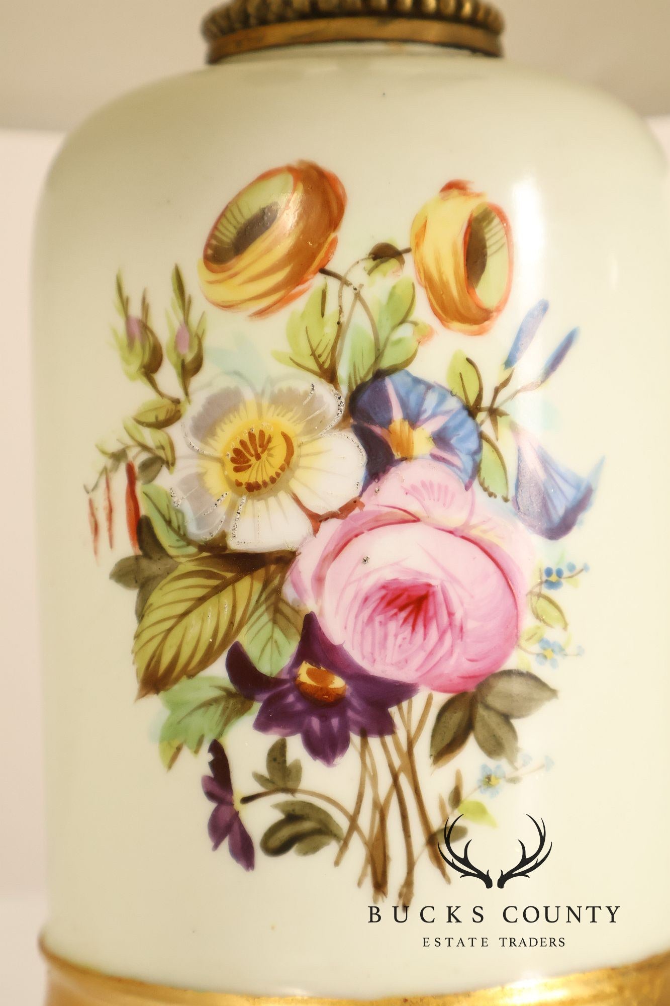 Hand Painted Floral Porcelain Table Lamp