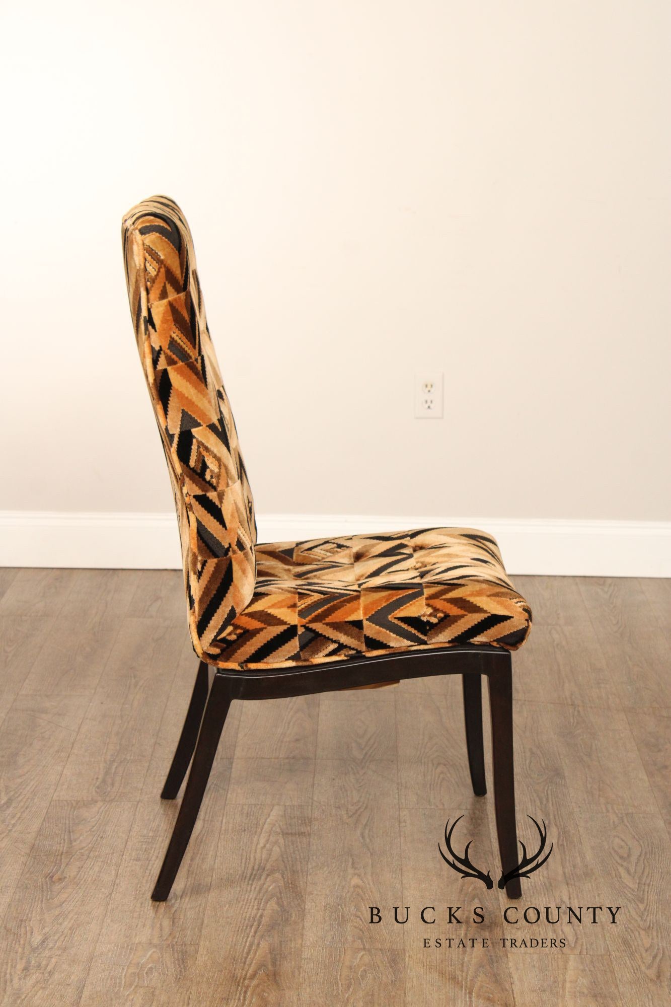 Custom Craft Set Of Six Upholstered Dining Chairs