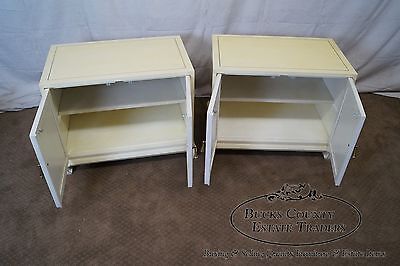 Quality Pair of Hand Painted Asian Style Nightstands