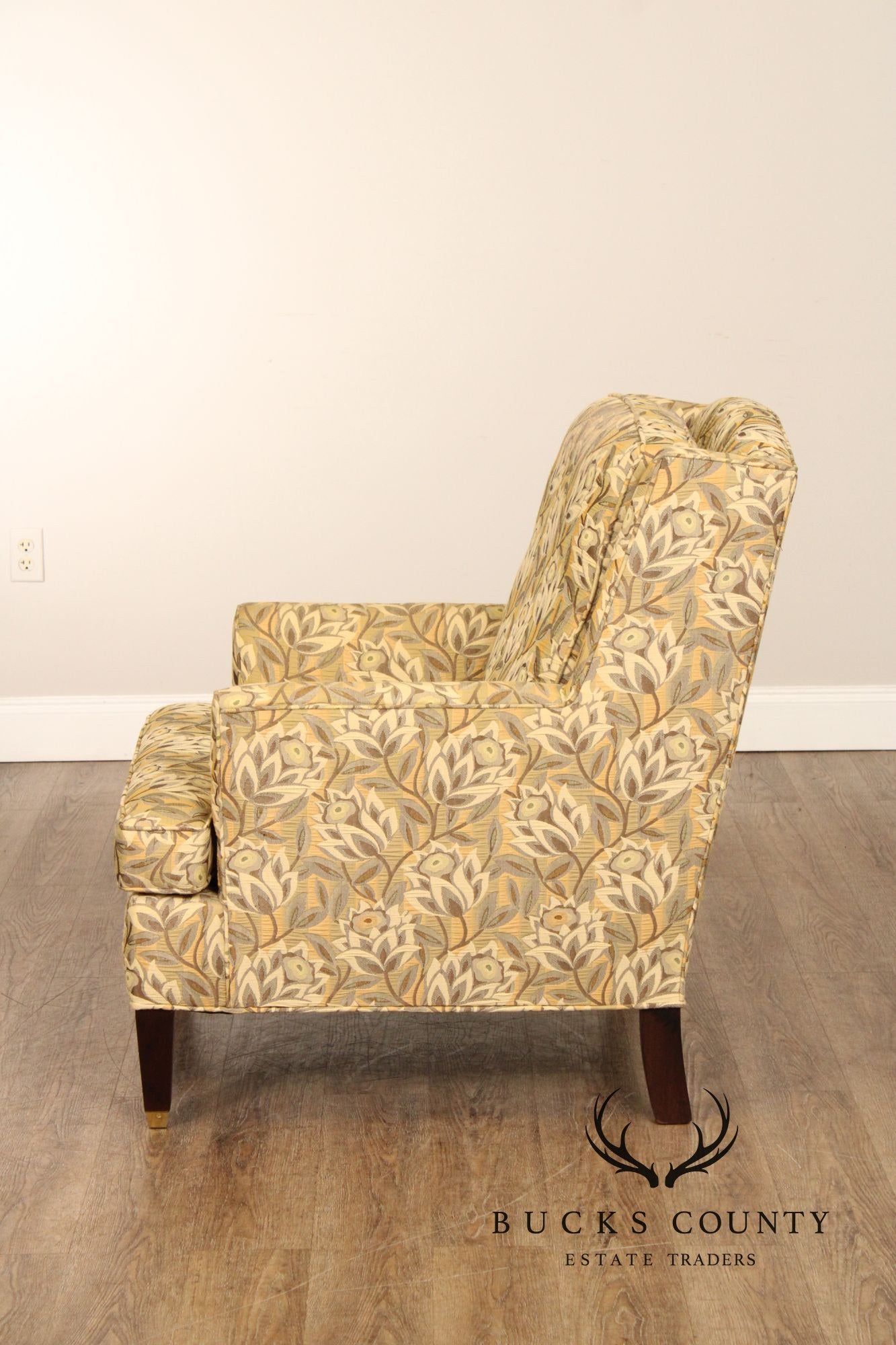 Vintage Pair of Upholstered Lounge Armchairs