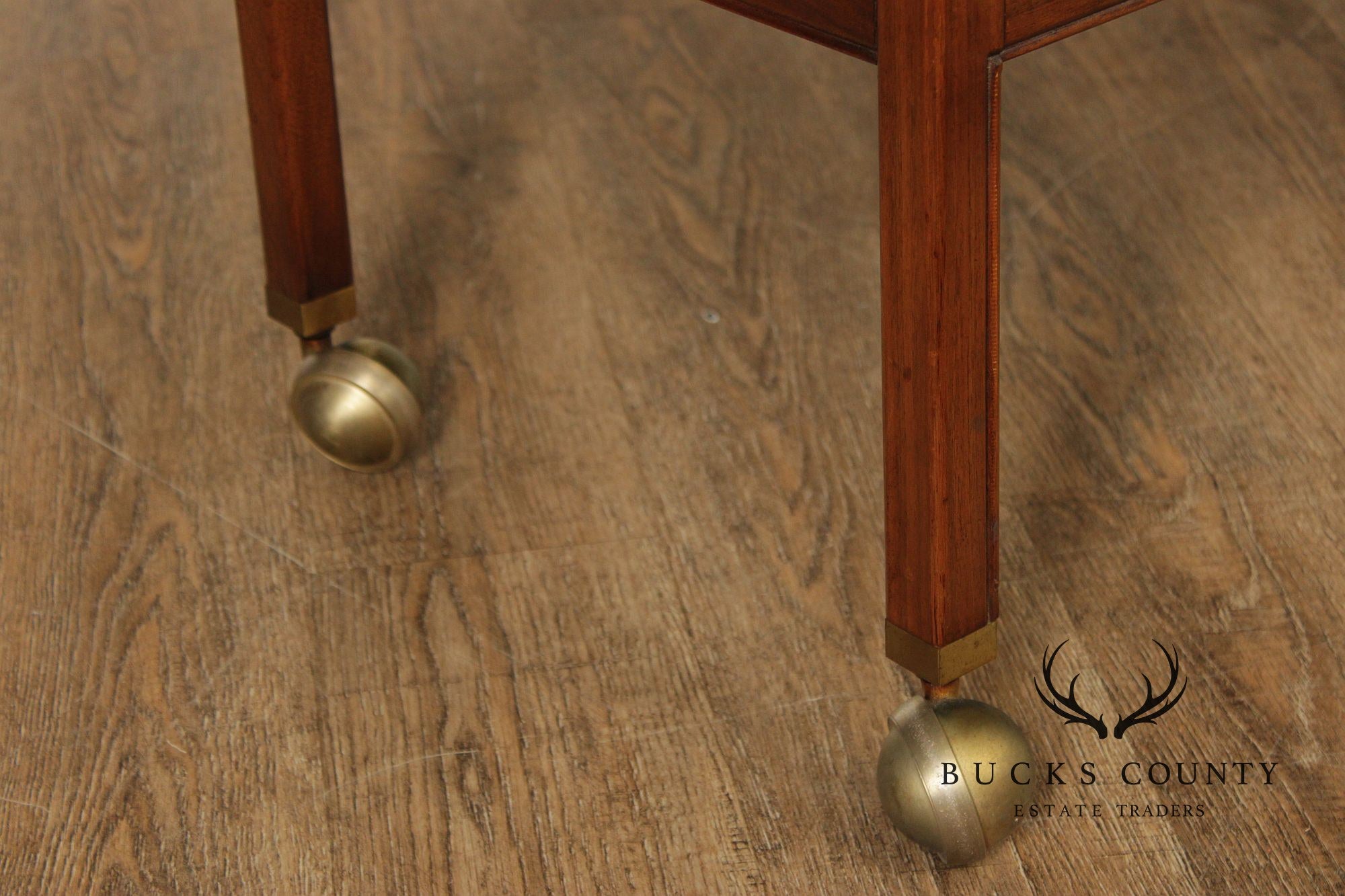 American Of Martinsville Mid Century Walnut And Rosewood Drop Leaf Bar Cart