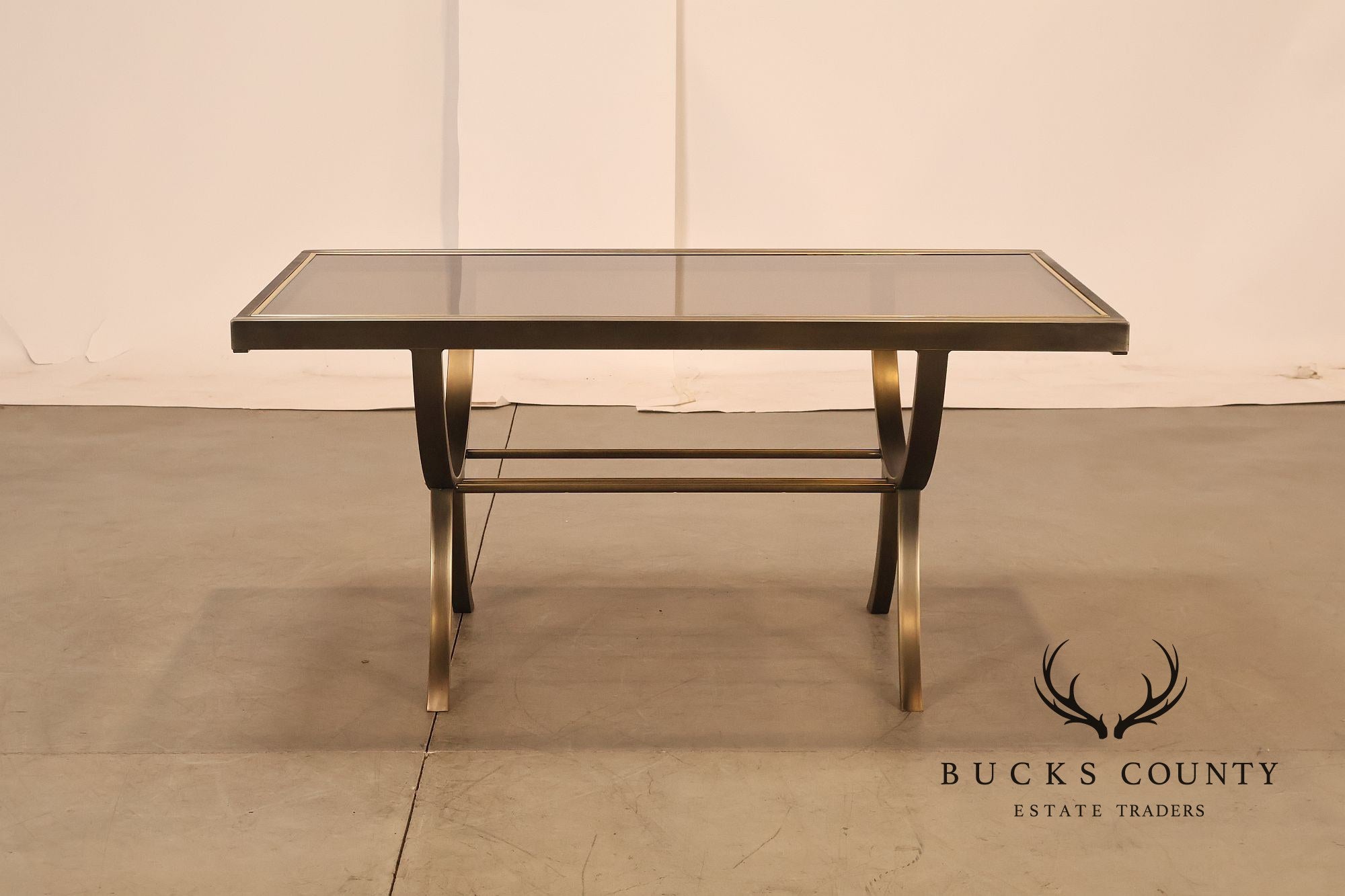 DIA Design Institute of America Glass Top Expandable Dining Table
