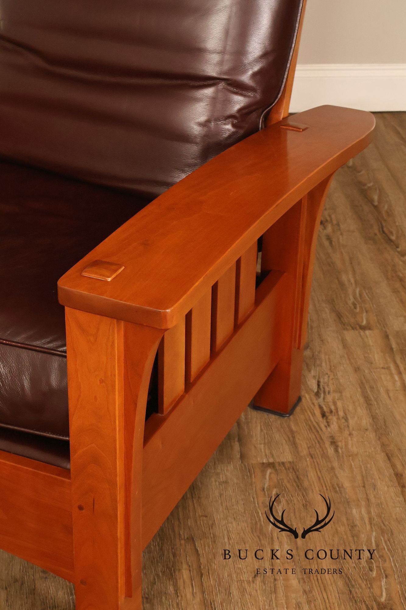 Stickley Mission Collection Cherry Bow Arm Morris Chair