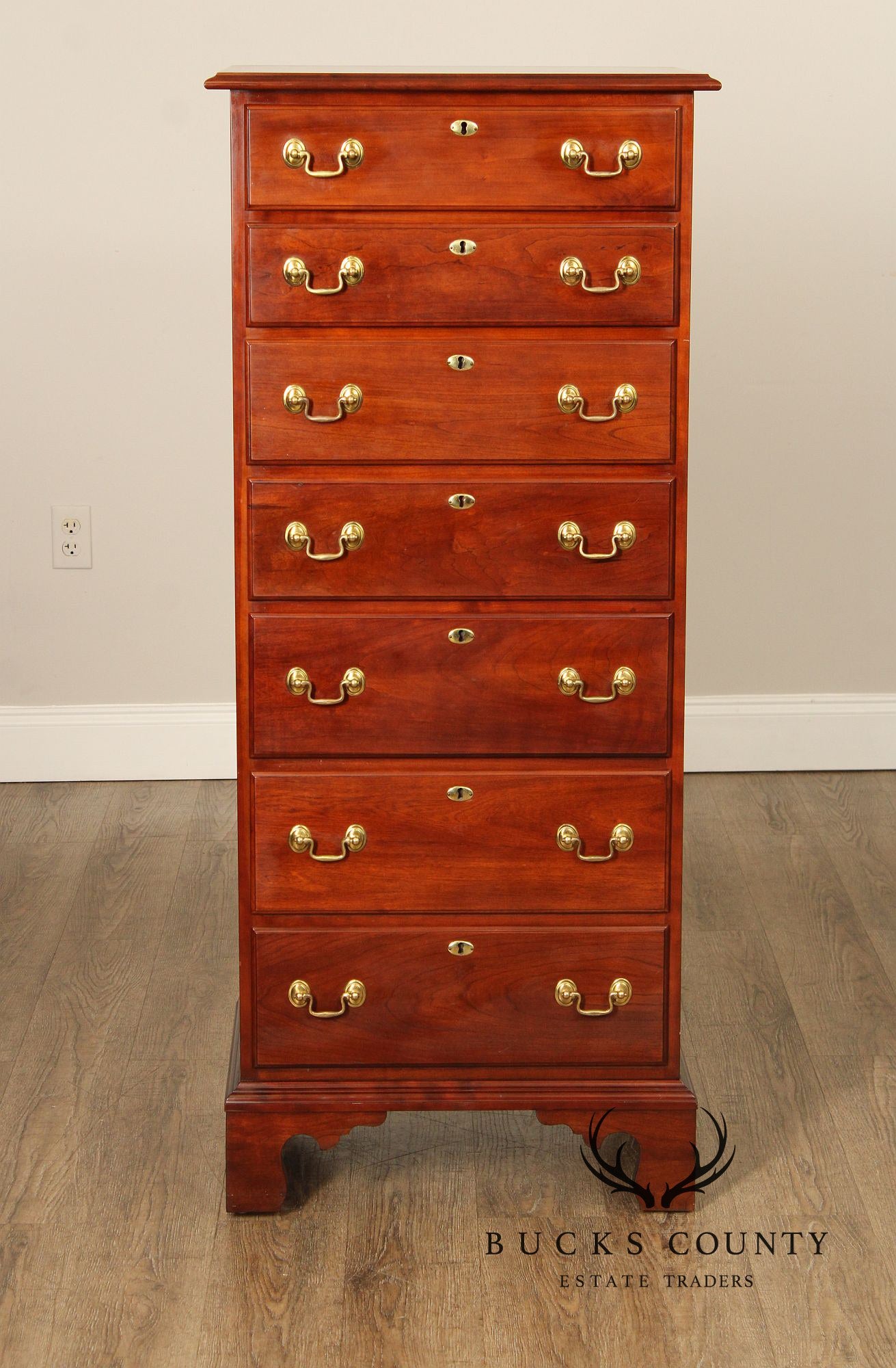 Statton Chippendale Style Cherry Lingerie Chest