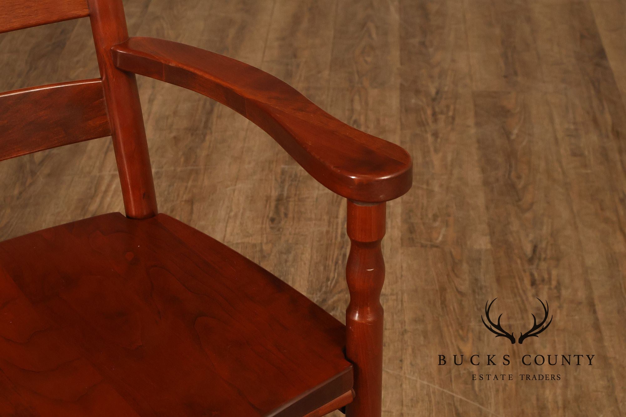 The Keystone Collection Set of Four Solid Cherry Ladder Back Dining Chairs