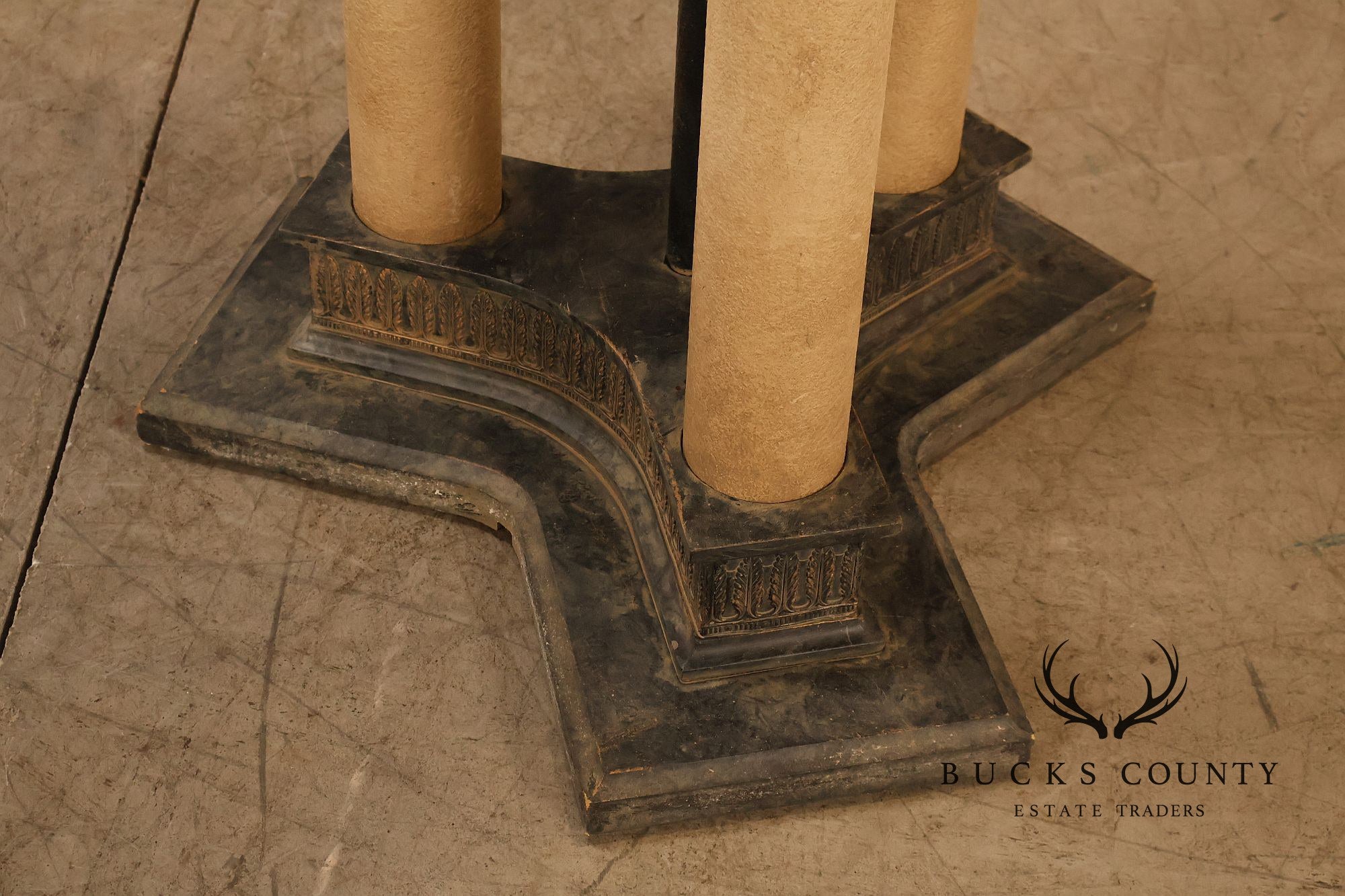 Neoclassical Style Pair Of Floor Lamps With Lion Figures