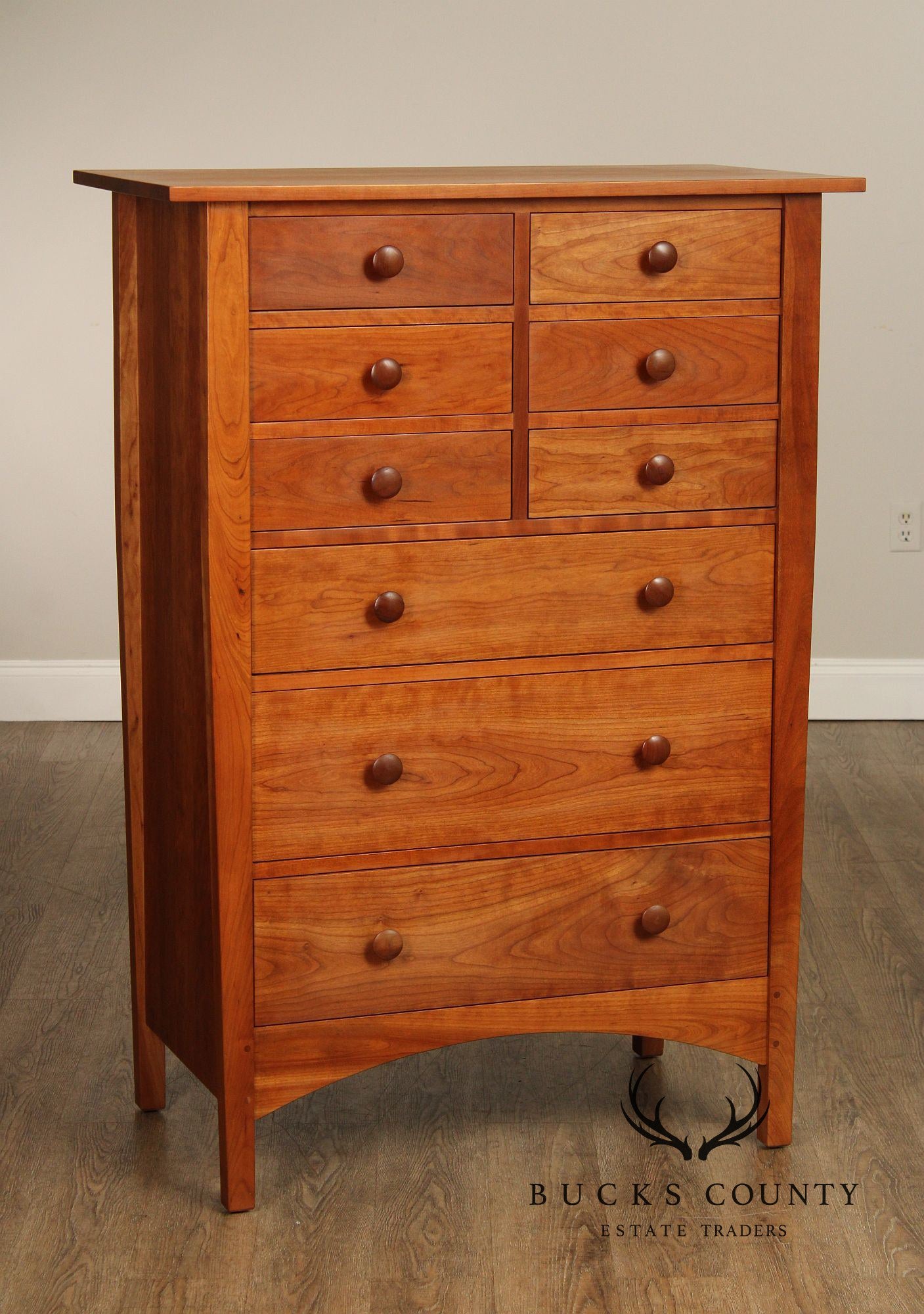 Stickley Mission Collection Harvey Ellis Cherry Nine-Drawer Chest