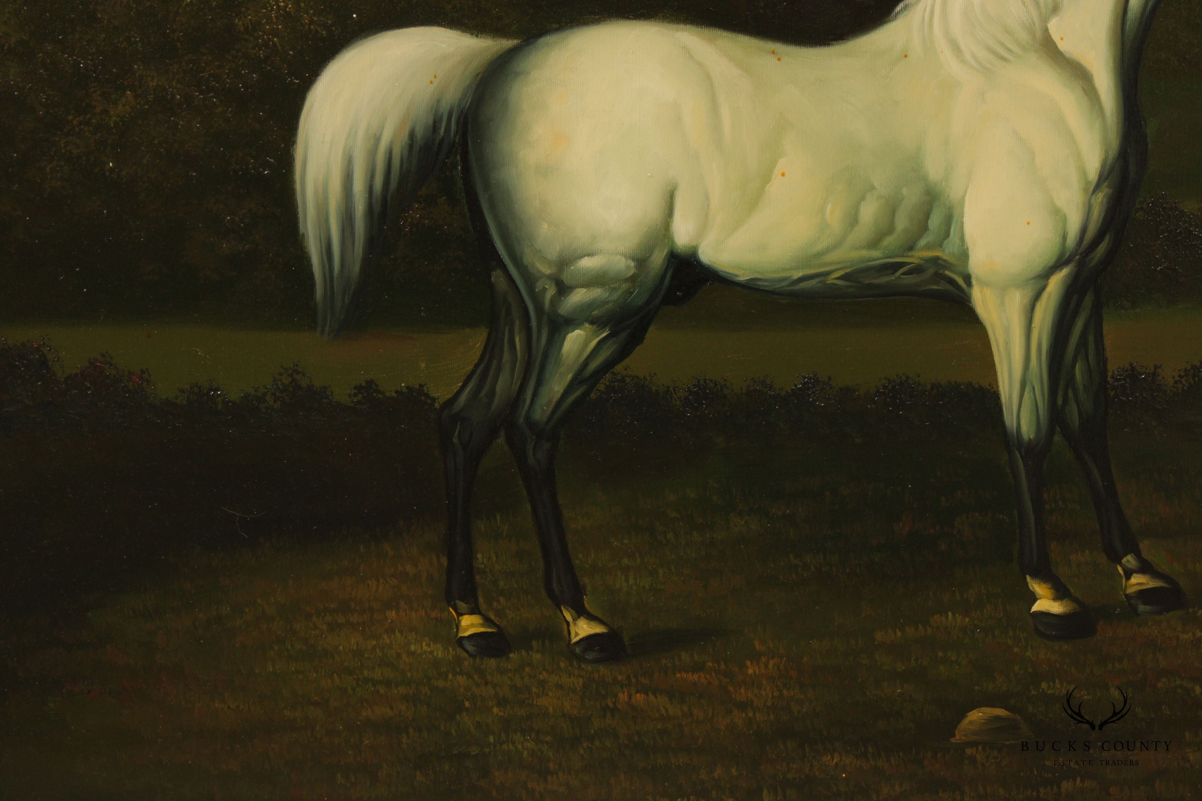 English Racing Horse 'Gimcrack' Original Painting, After George Stubbs