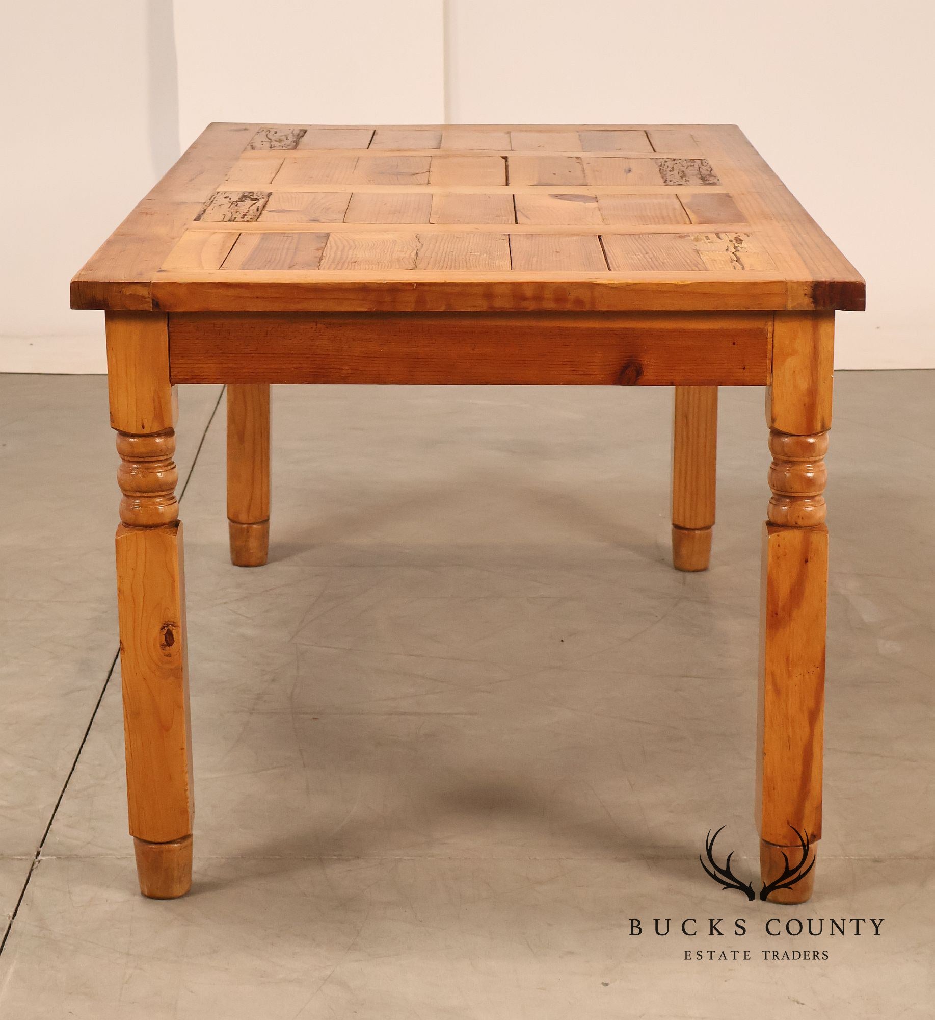 Mexican Pine Vintage Rustic One Drawer Writing or Dining Table