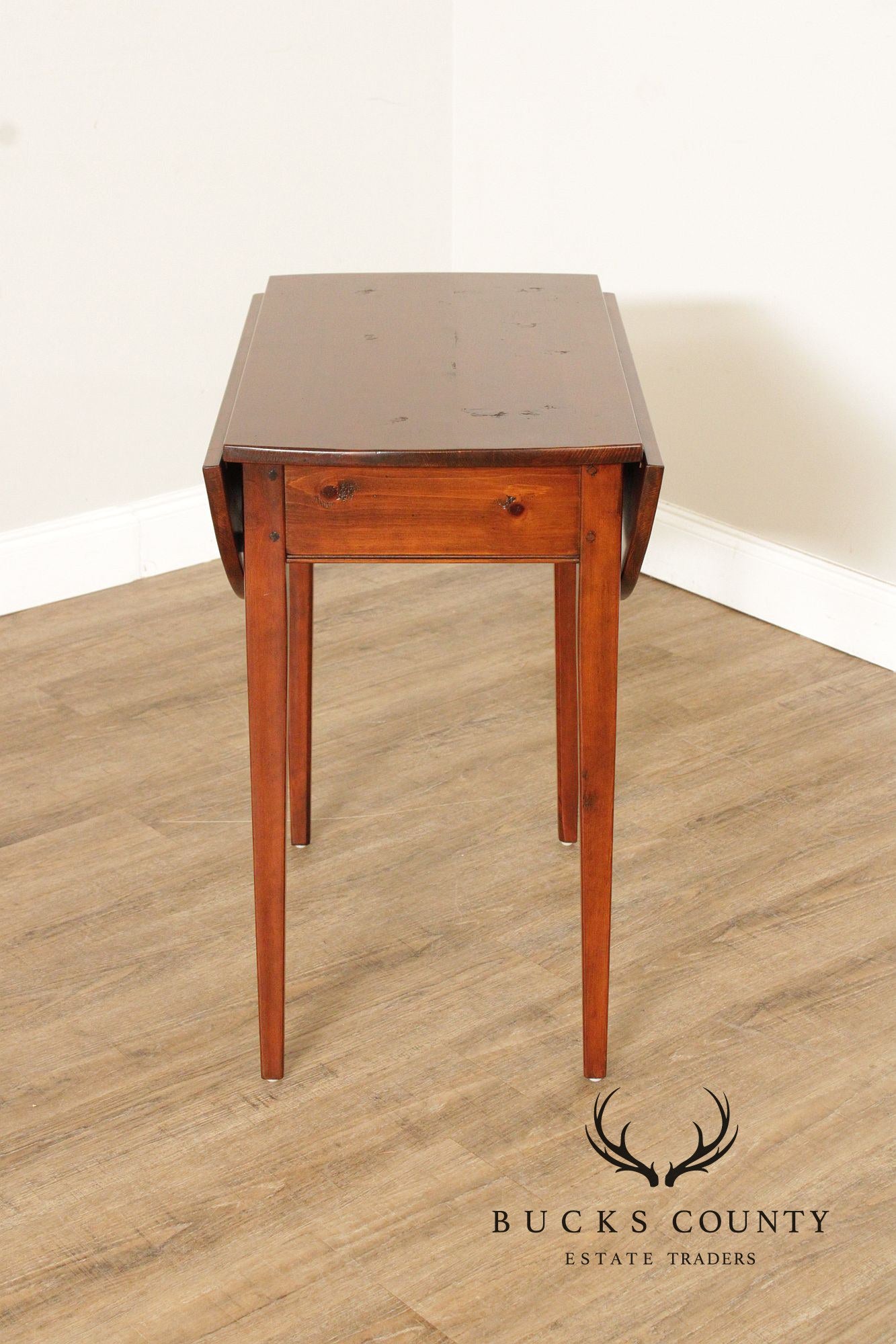 Stephen Von Hohen Custom Crafted Pine Drop Leaf Side Table