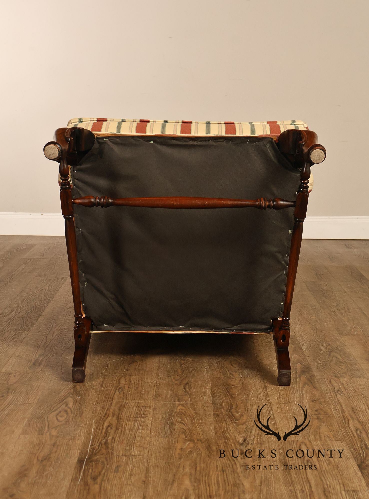 Gilliam Traditional Chippendale Style Pair Of Upholstered Wingback Armchairs