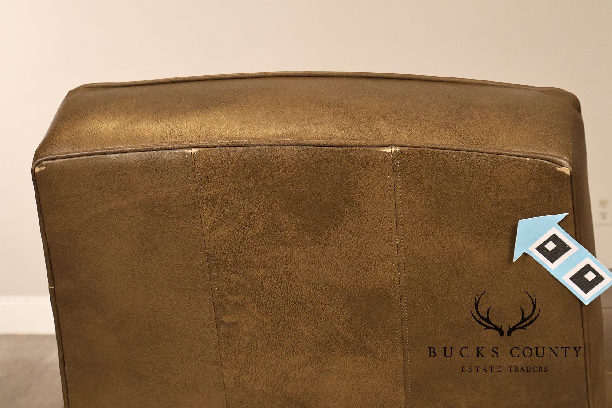 Ethan Allen Contemporary Leather Recliner Armchair