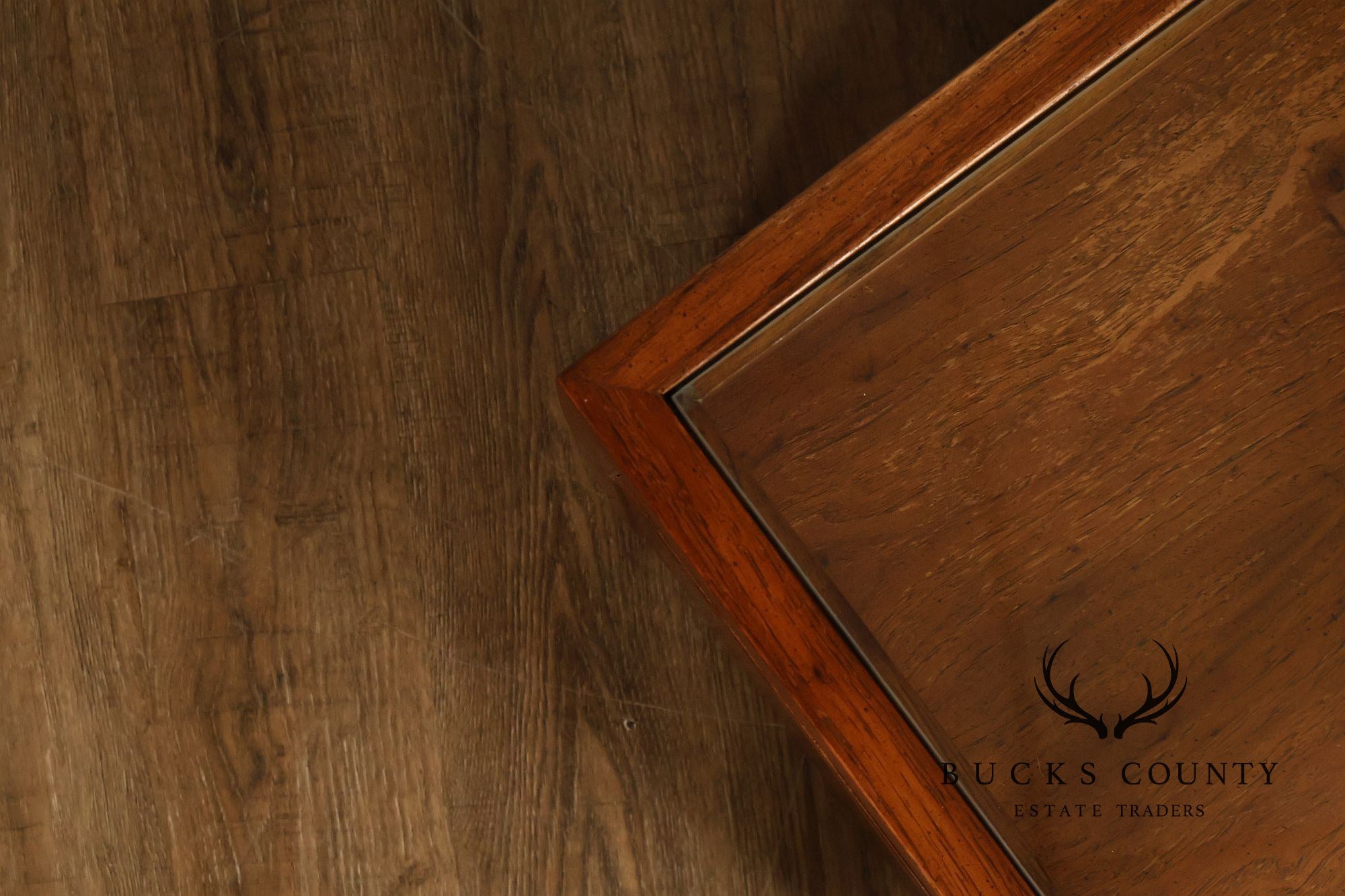 Mid-Century Modern Glass Top Walnut and Cane Side Cabinet
