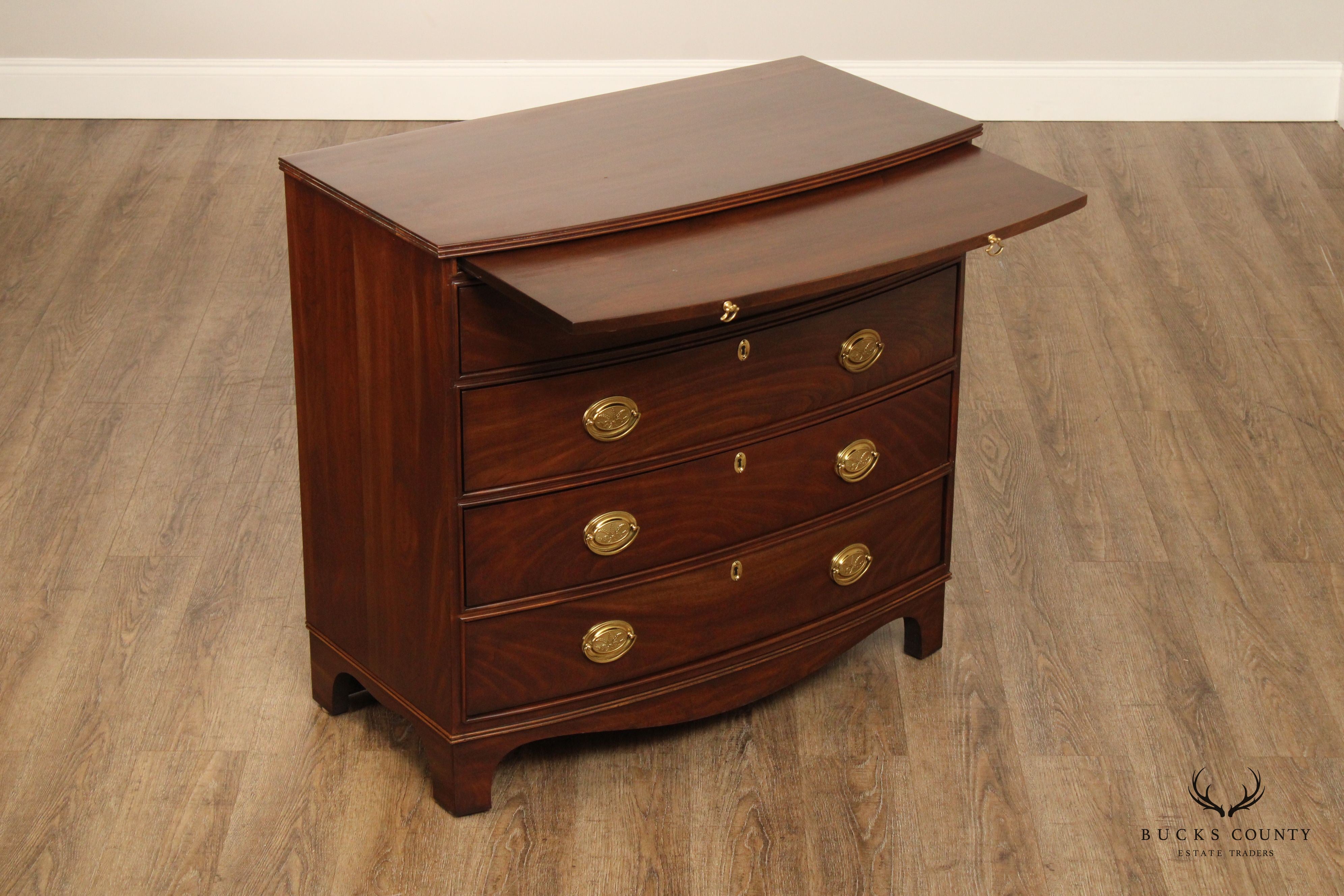 Harden Hepplewhite Cherry Bow Front Chest of Drawers,