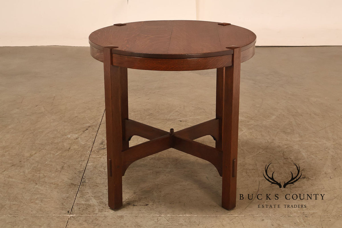 Antique Gustav Stickley Model 644 Mission Oak Round Table
