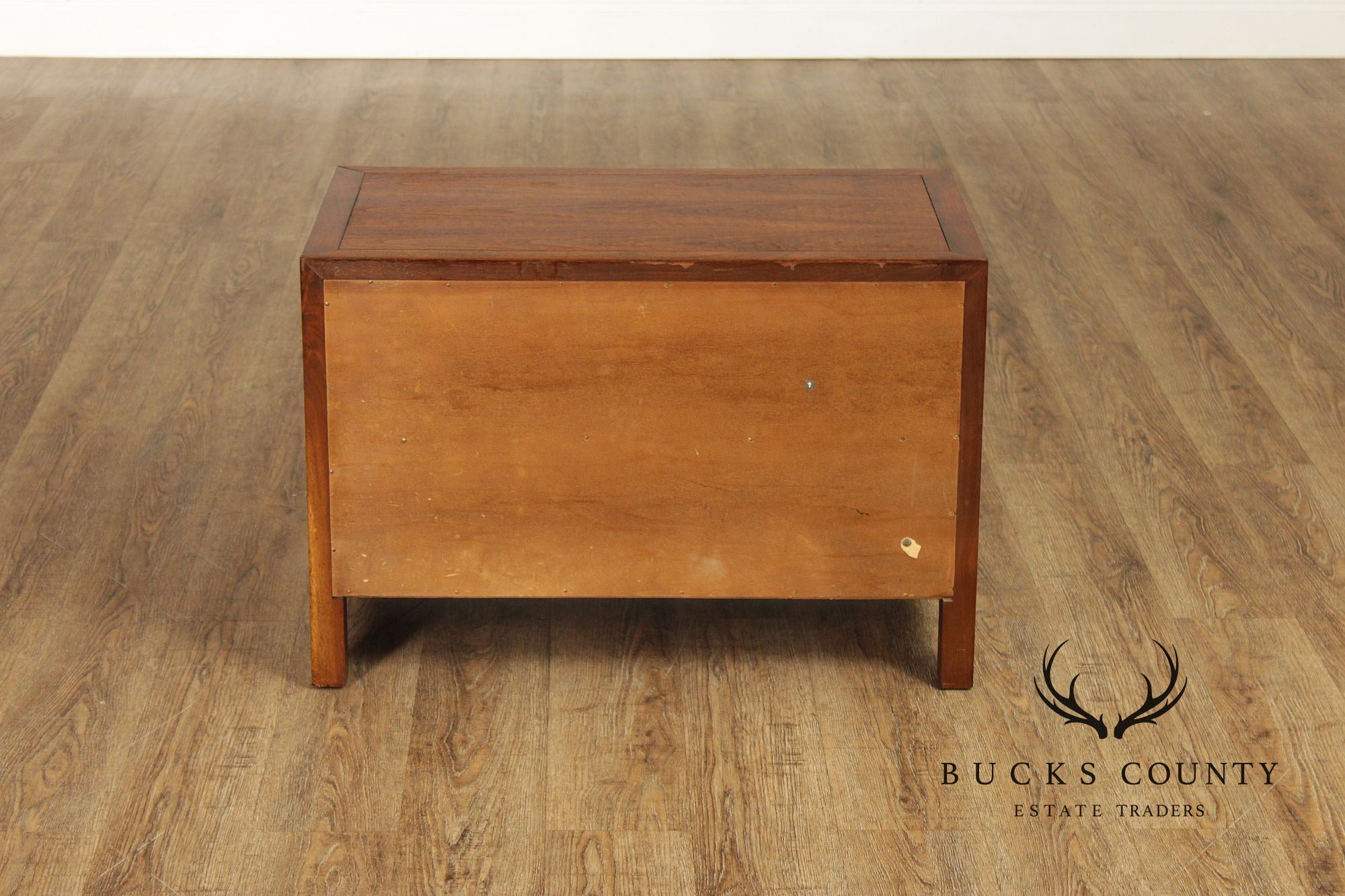 Heritage Mid Century Modern Pair of Walnut Two-Drawer Nightstands