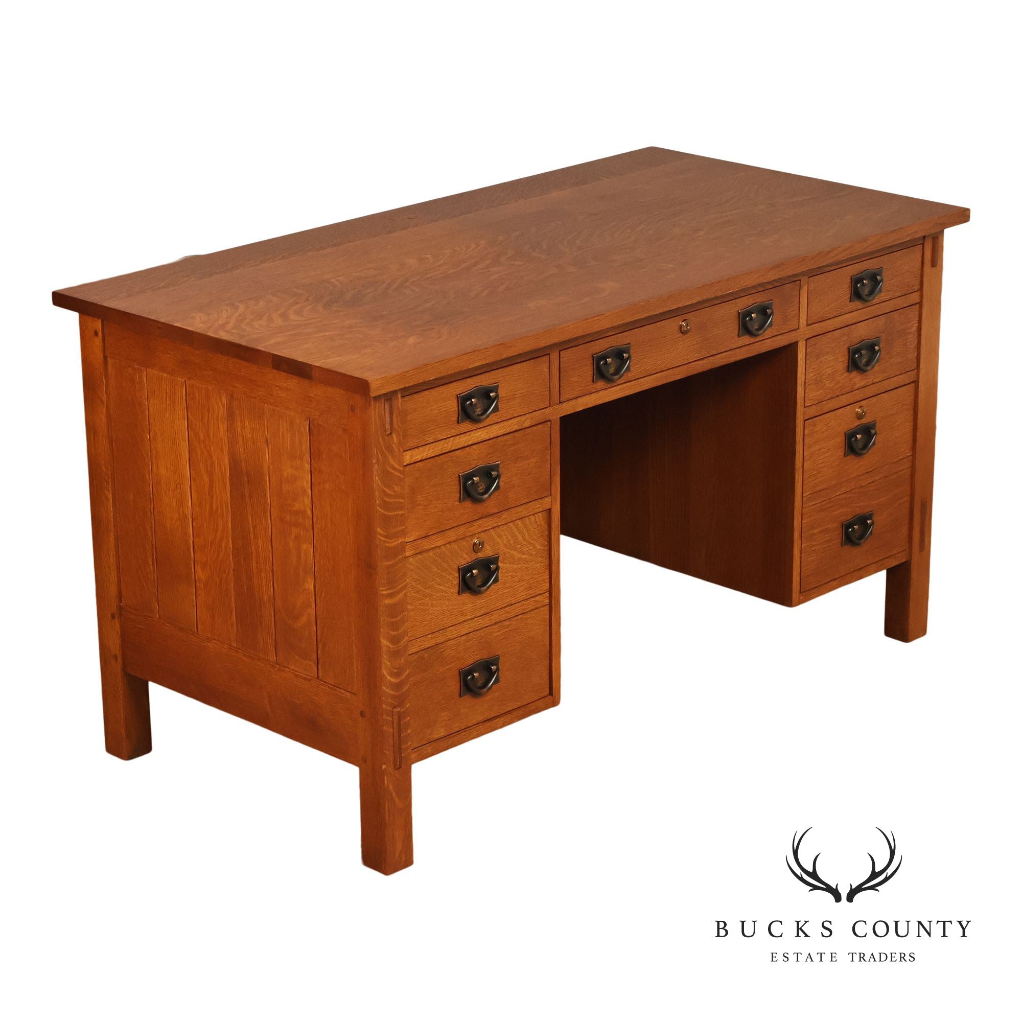 Stickley Mission Collection Oak Executive Desk