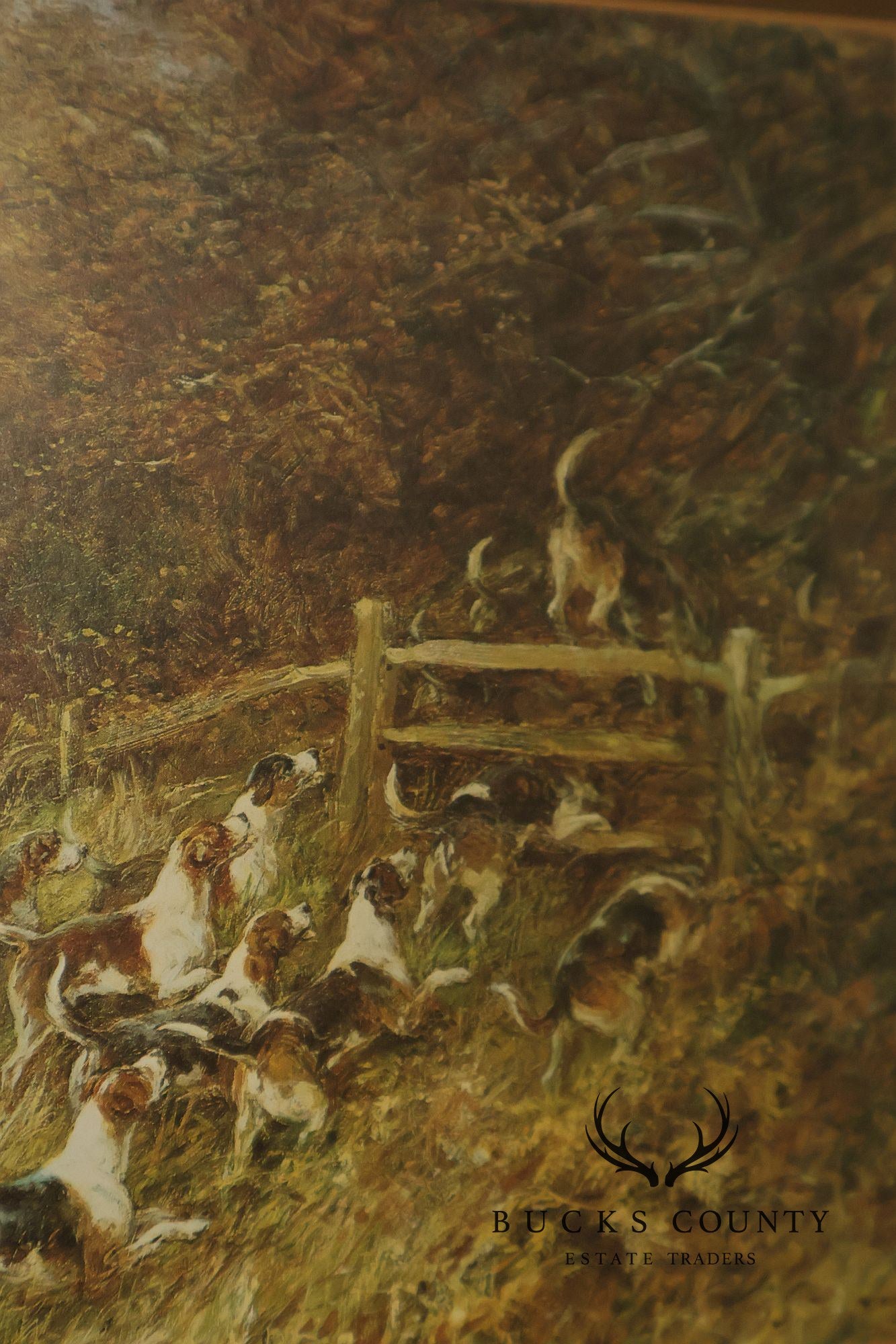 Set of Four Vintage Fox Hunt Scene Framed Prints