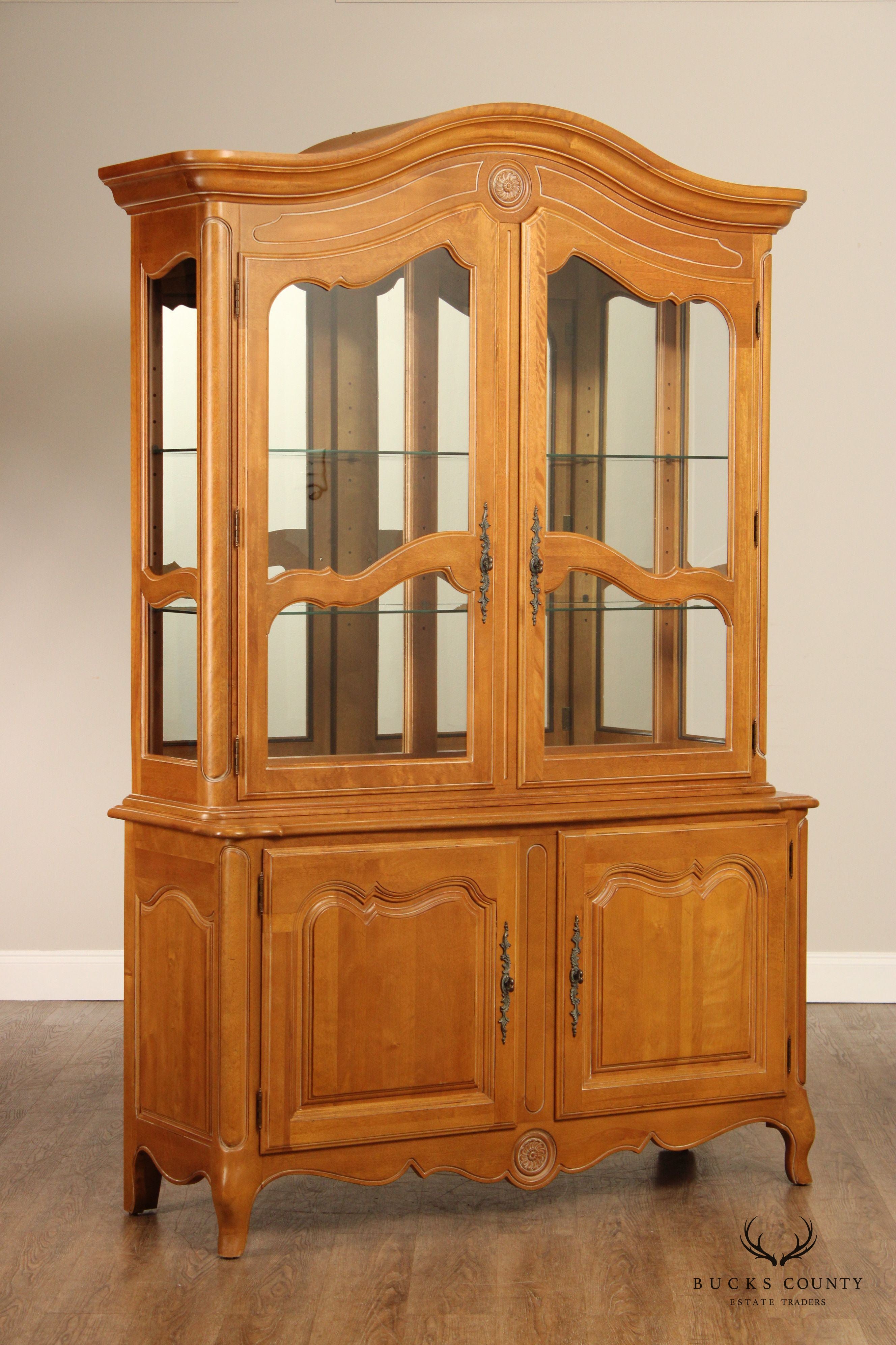 Ethan Allen 'Country French' Lighted China Cabinet