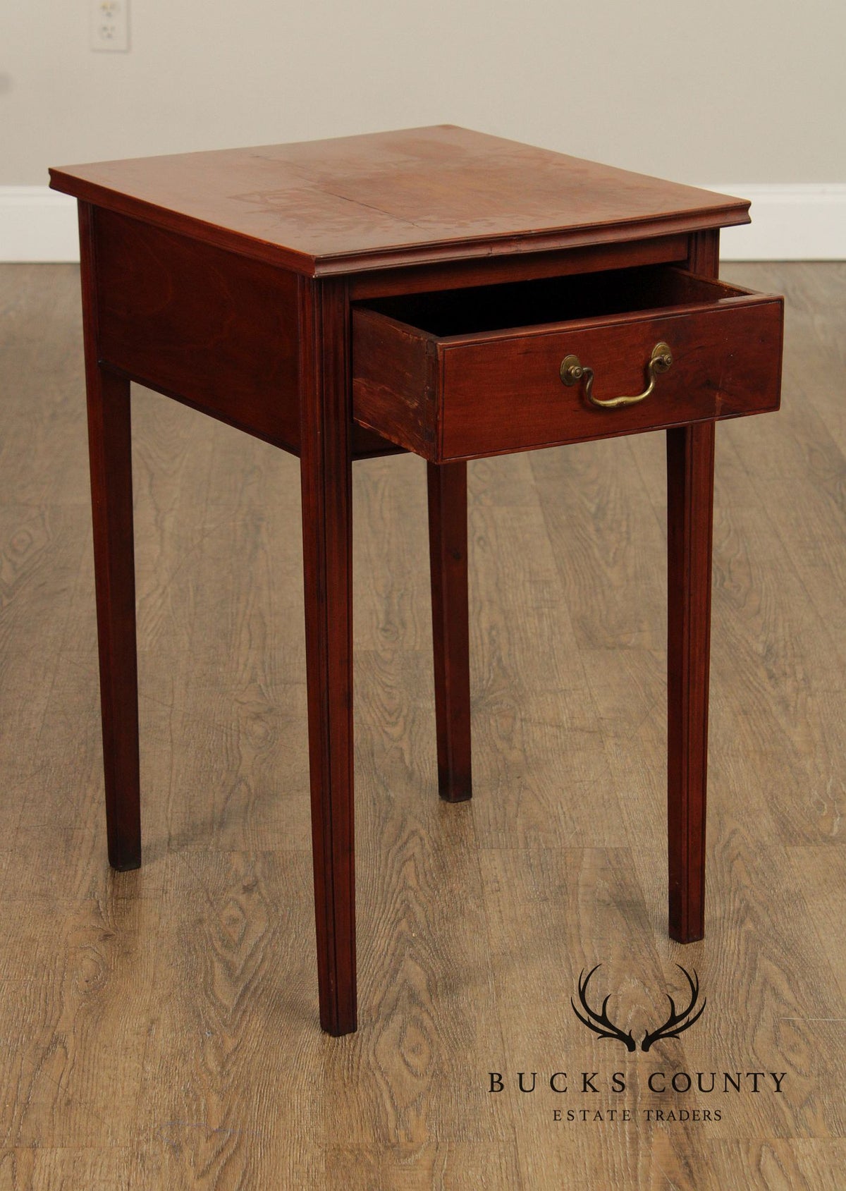 Antique Chippendale Cherry One-Drawer Work Table