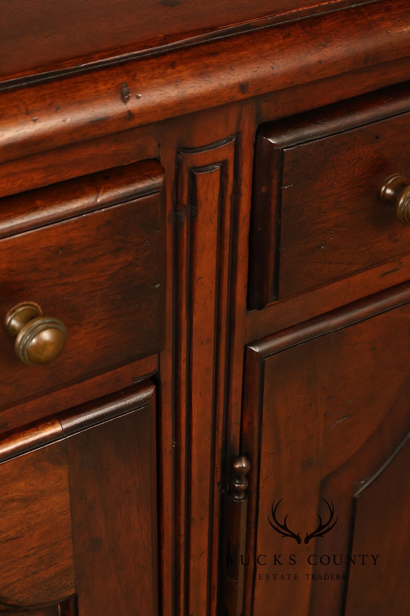 Morgan Hill French Country Style Carved Wood Buffet Sideboard Server