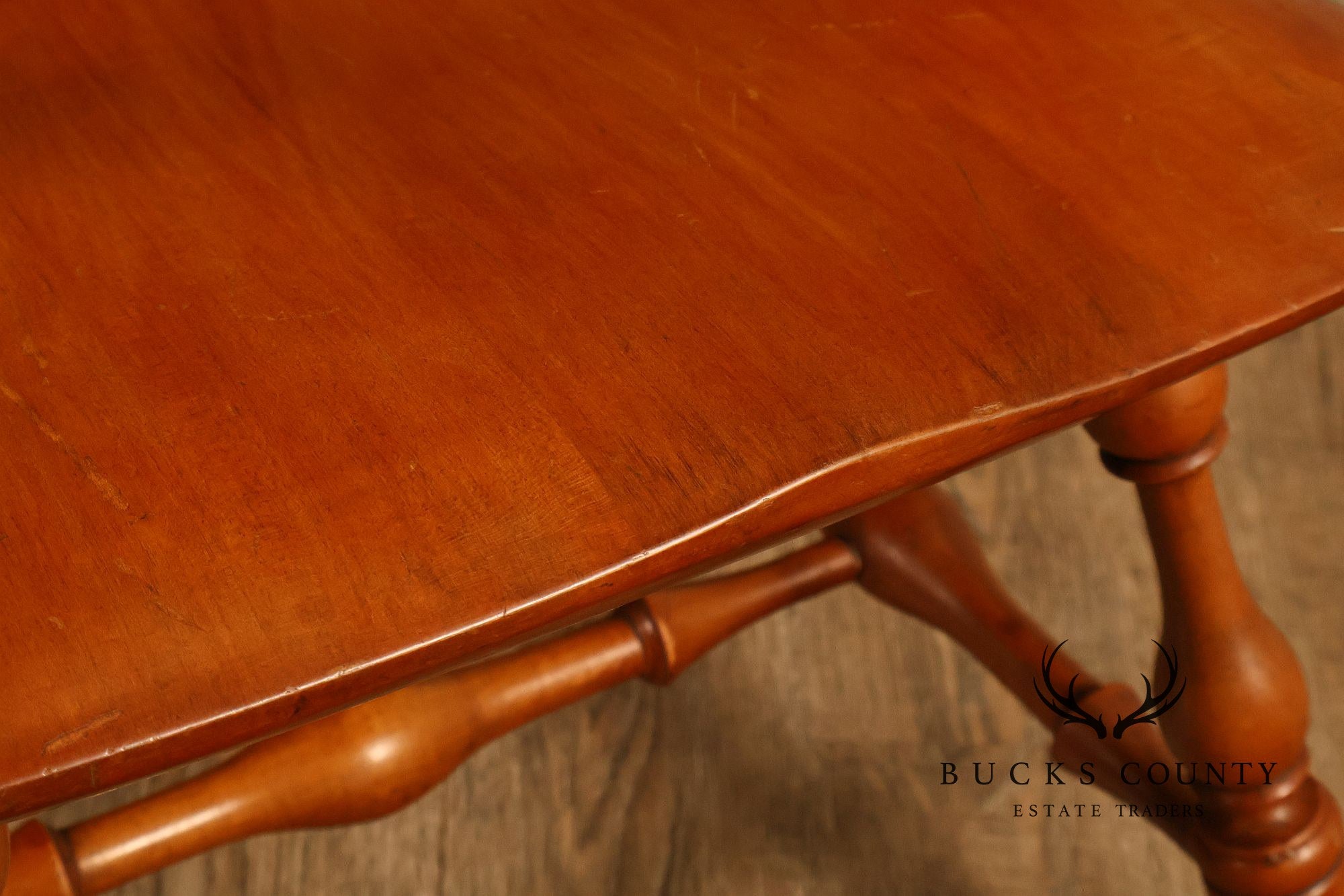 Conant Ball Maple Windsor Armchair With Scroll Crest Rail