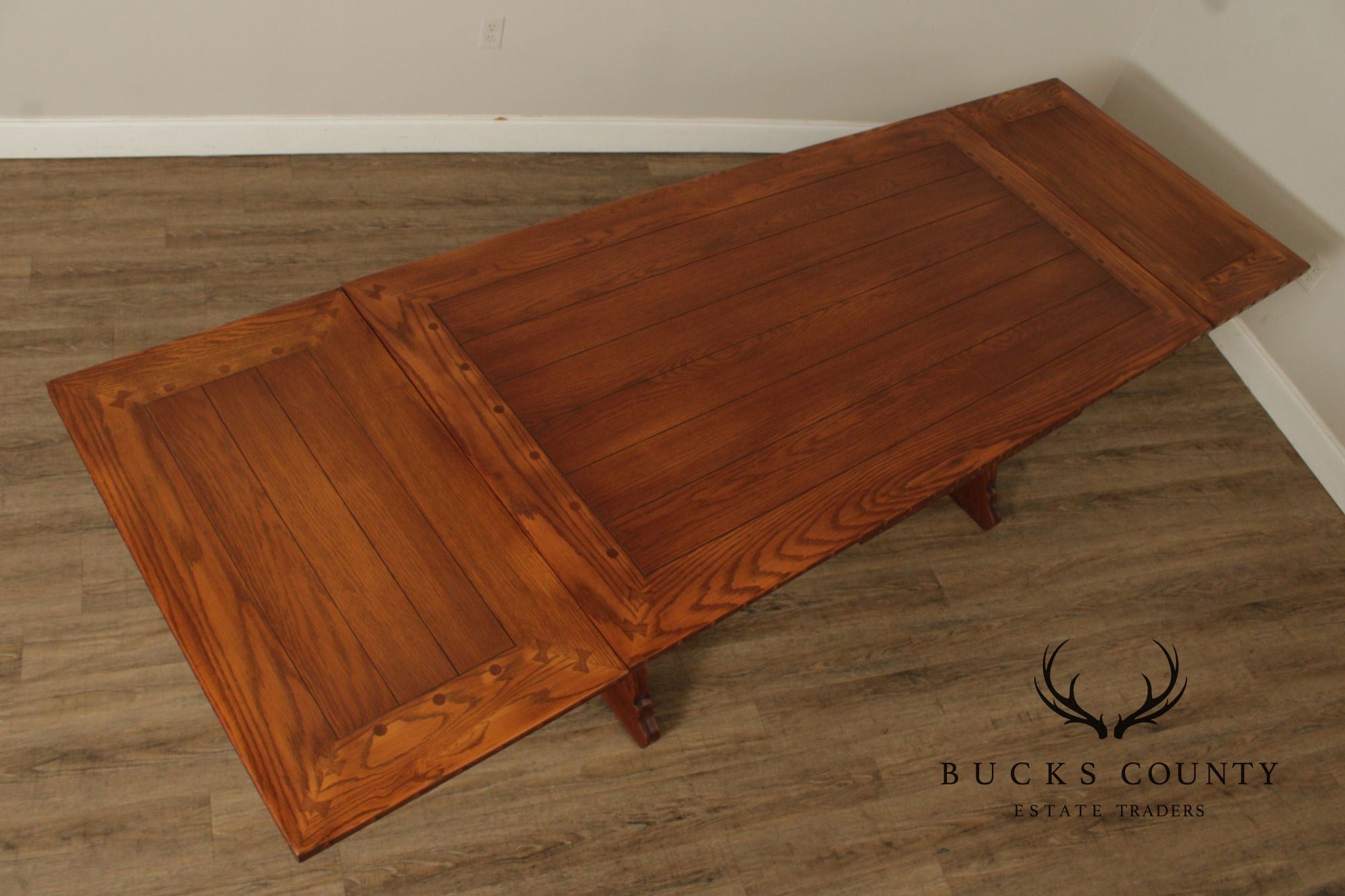 Romweber Oak Trestle Refectory Dining Table