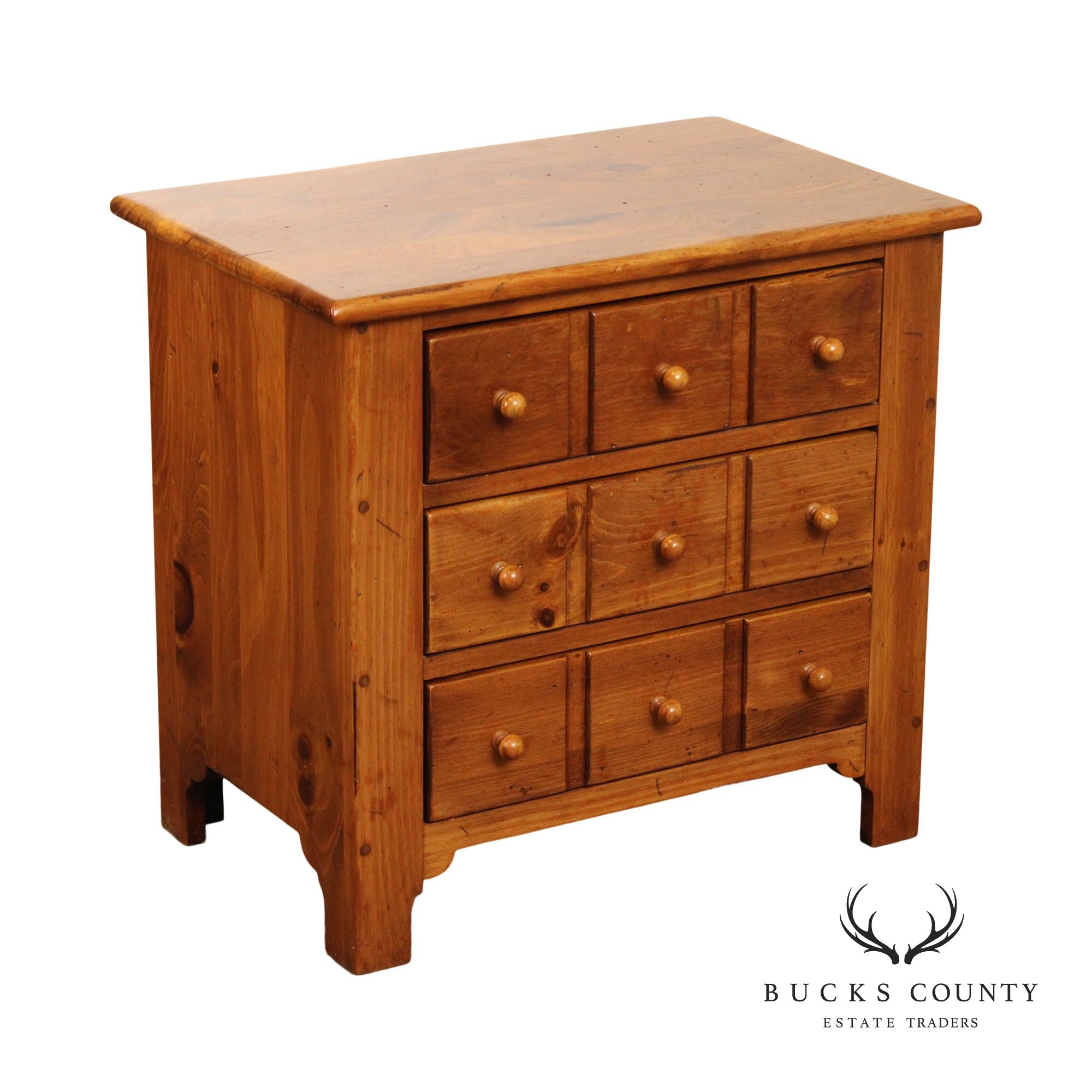 Ethan Allen Pine Apothecary Chest Style Nightstand