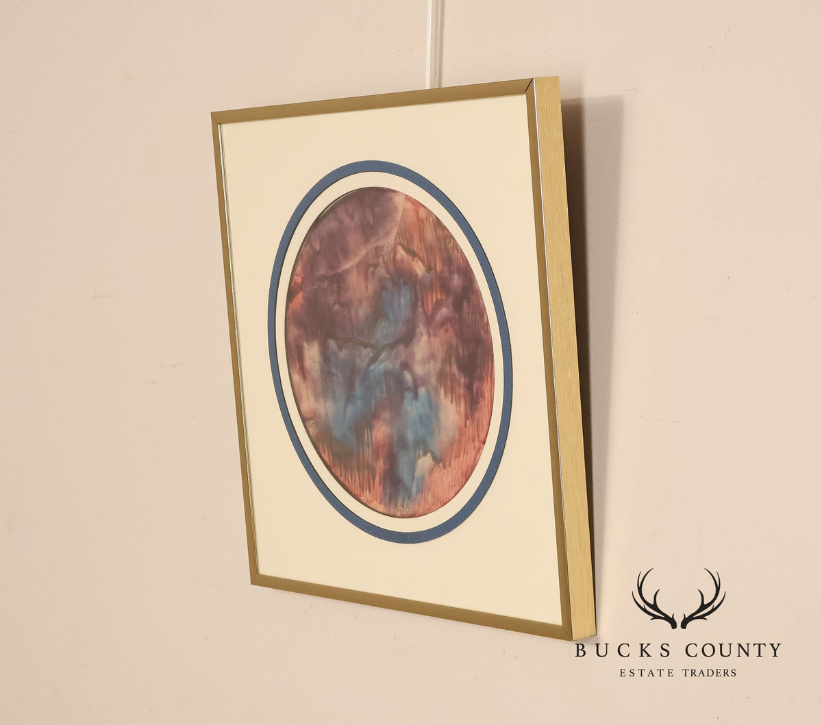 Suzanne Marinell Melted Wax Painting, 'Magenta Majesty'