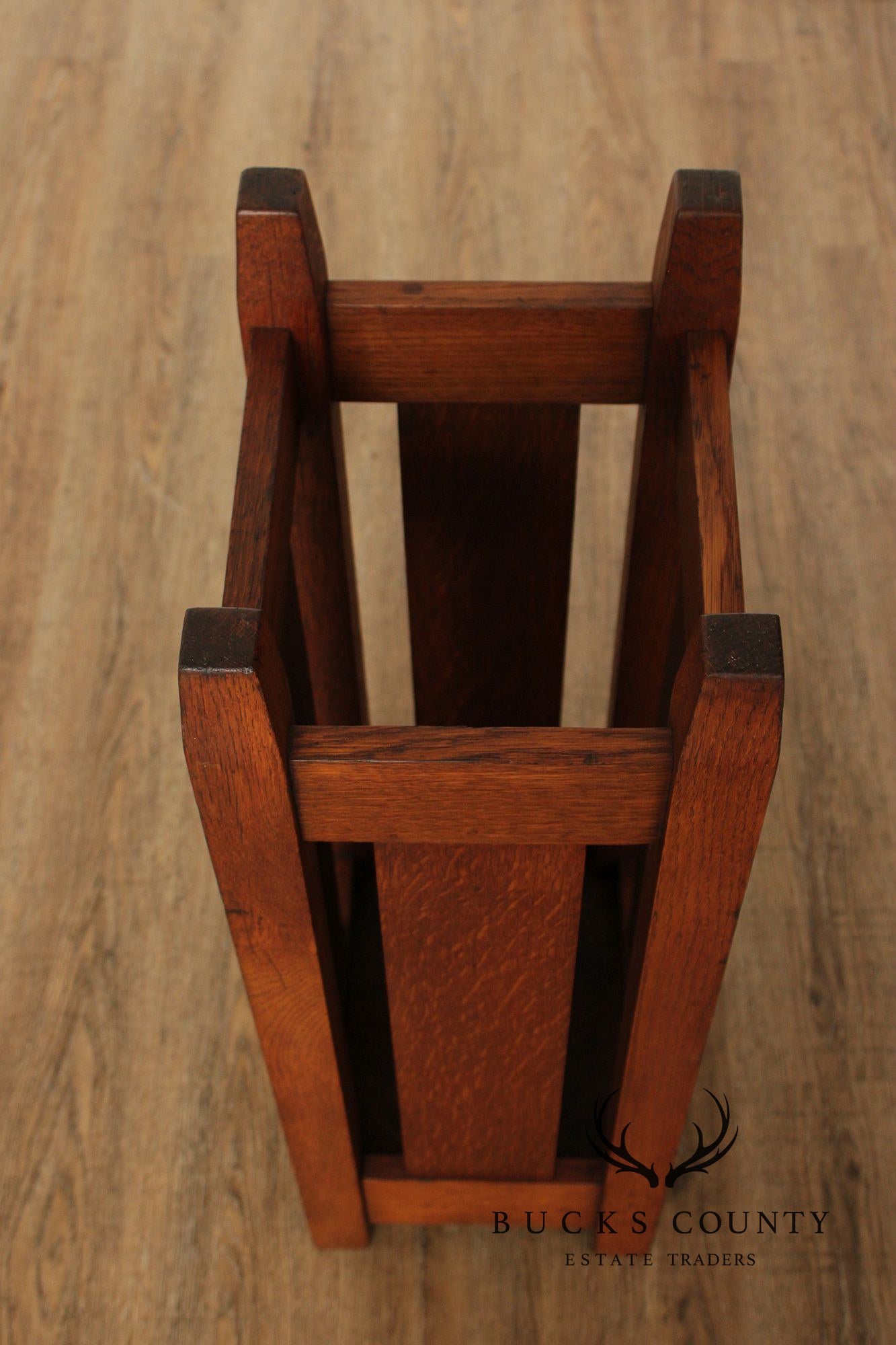 Stickley Brothers Antique Mission Oak Umbrella Stand