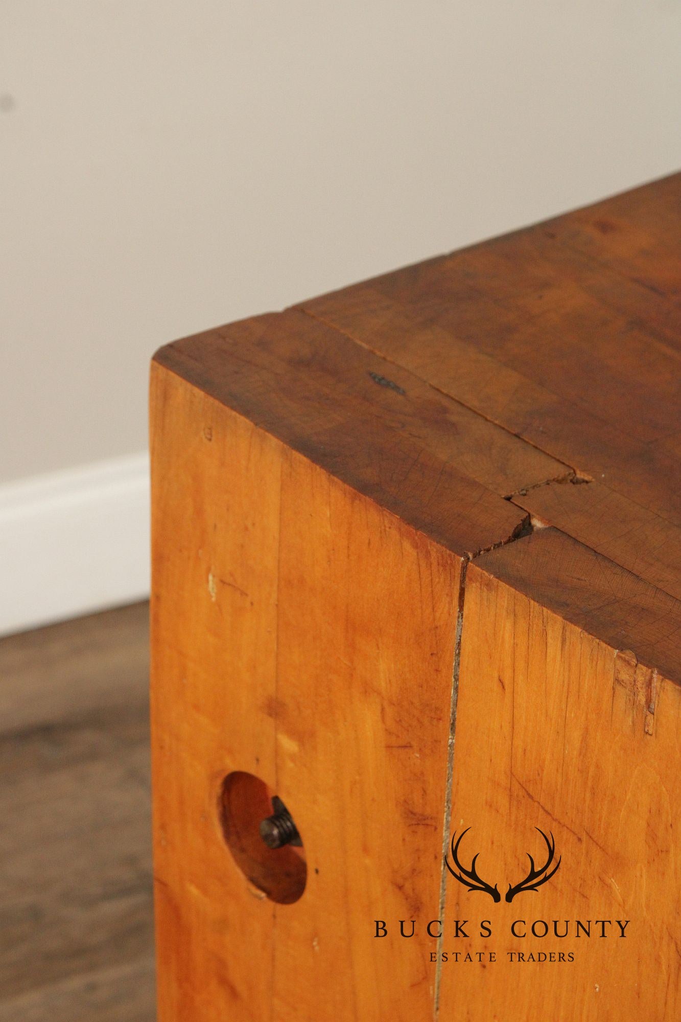 Vintage Rustic Butcher Block Table