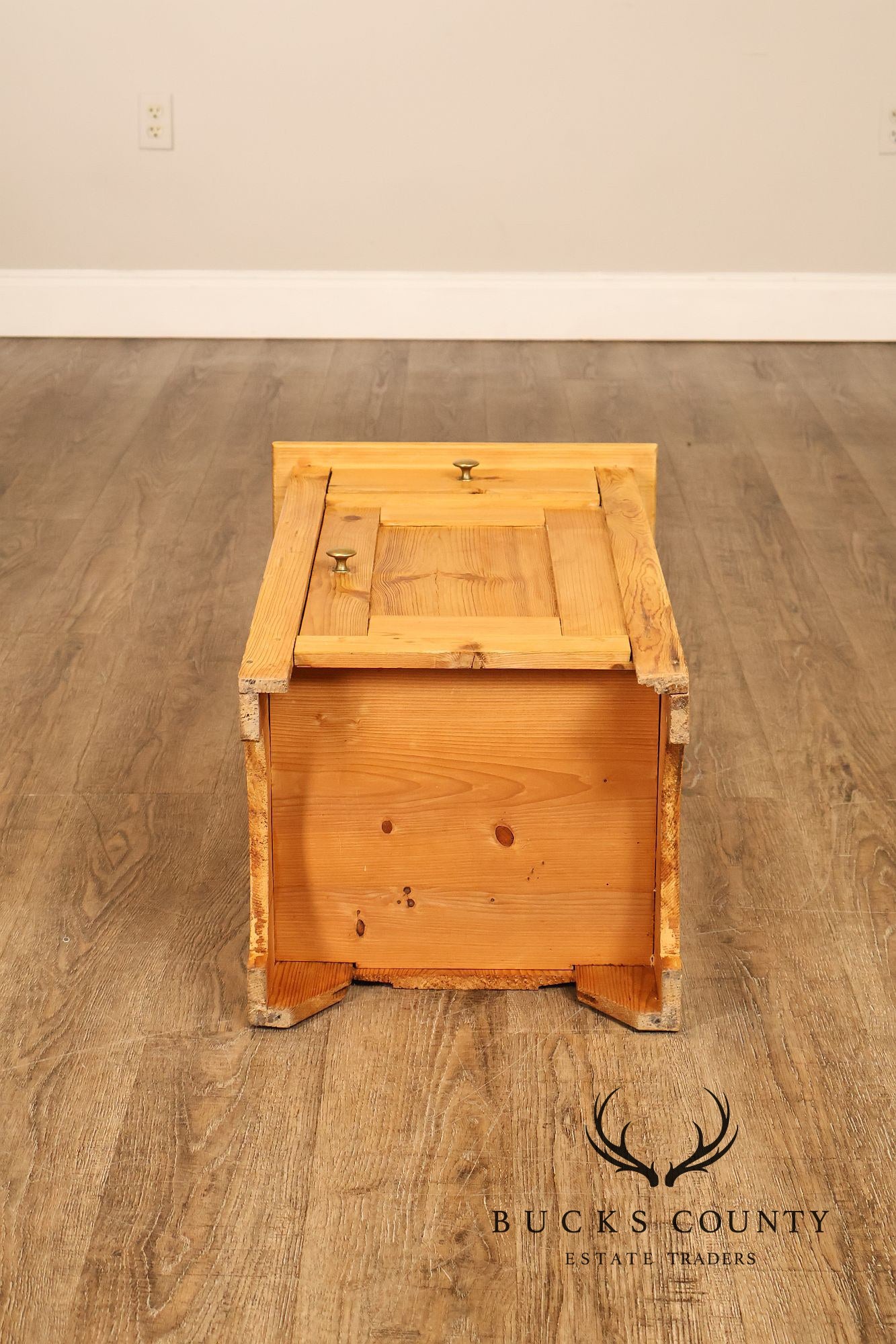 Rustic Style Pair of Pine Single Drawer Nightstands