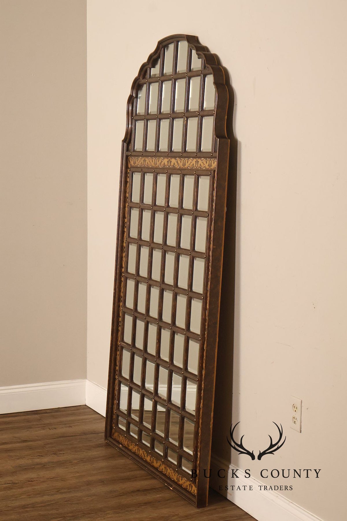 John Widdicomb British India Large Beveled Panel Wall Mirror