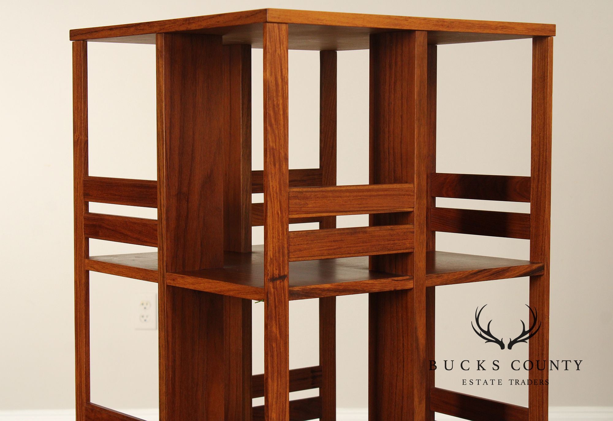 Danish Modern Teak Revolving Bookcase