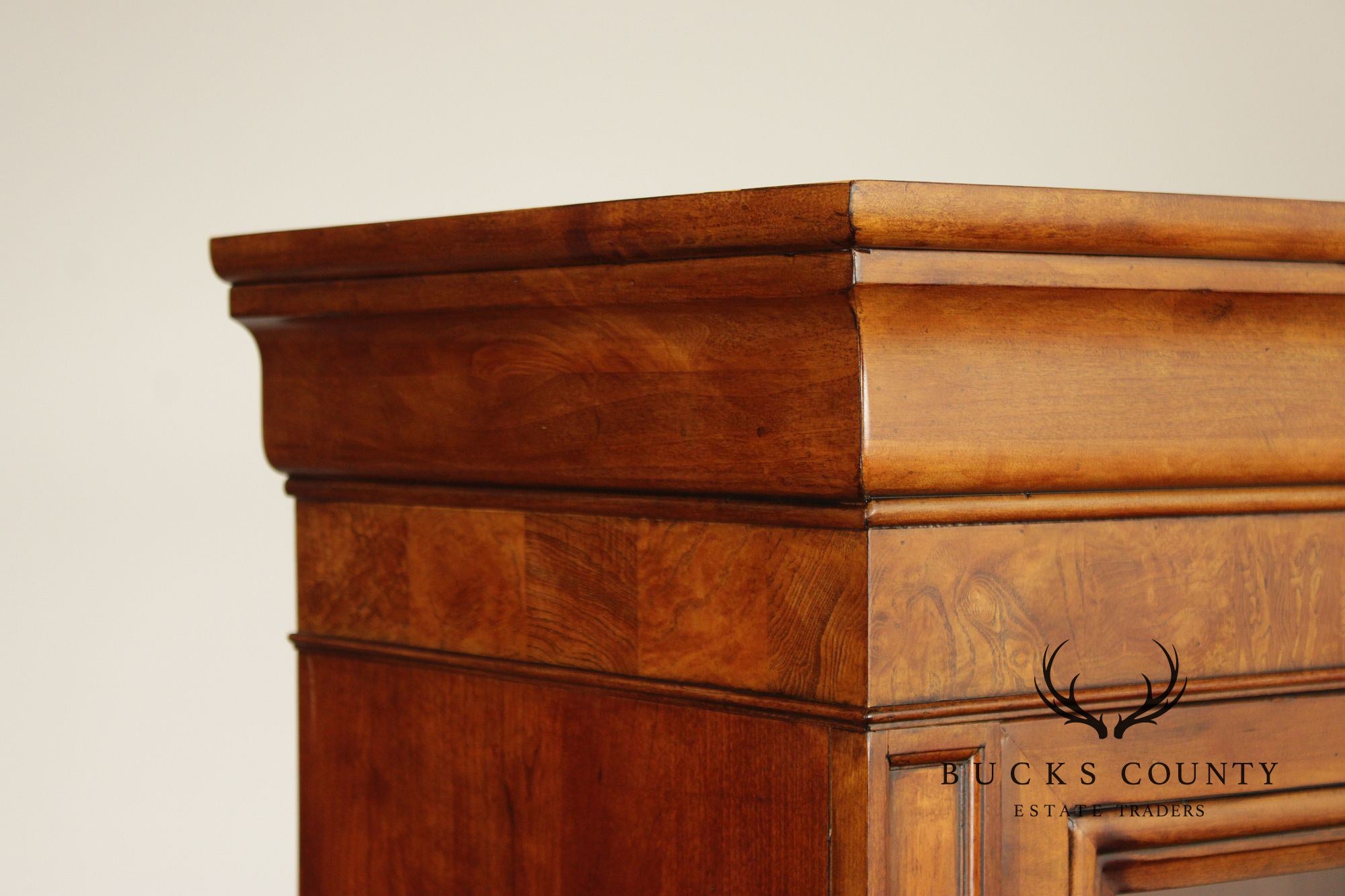 Ethan Allen 'Townhouse' Burlwood Bookcase China Display Cabinet