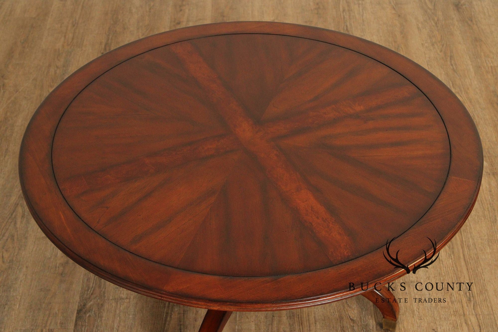 Regency Style Mahogany Round Top Coffee Table