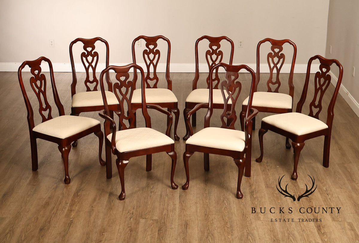 Pennsylvania House Set Of Eight Cherry Queen Anne Dining Chairs