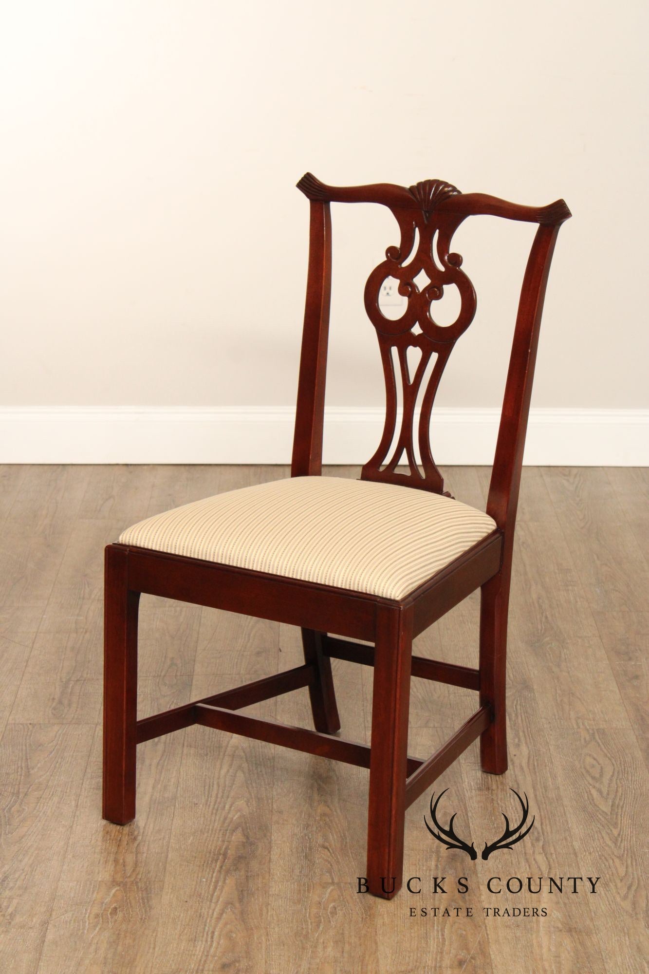 Hickory Chair Chippendale Style Set of Four Mahogany Dining Chairs