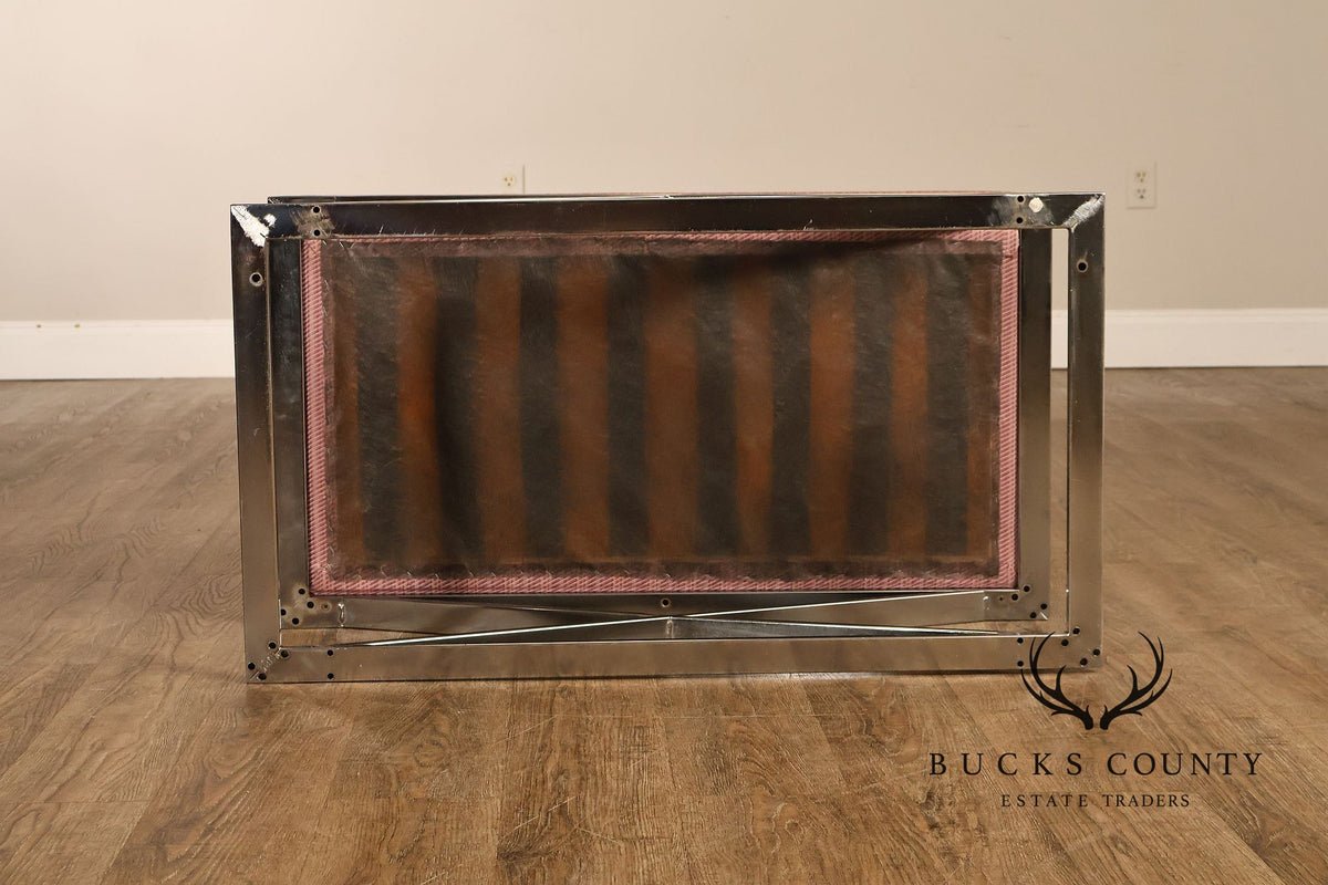 Milo Baughman Chrome X-Base Bench
