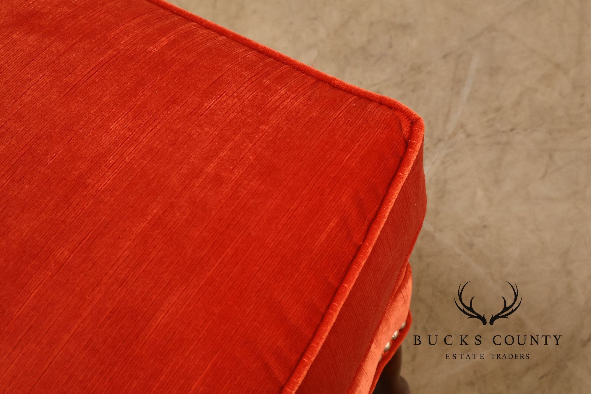 Vintage Channel Back Upholstered Chaise Lounge