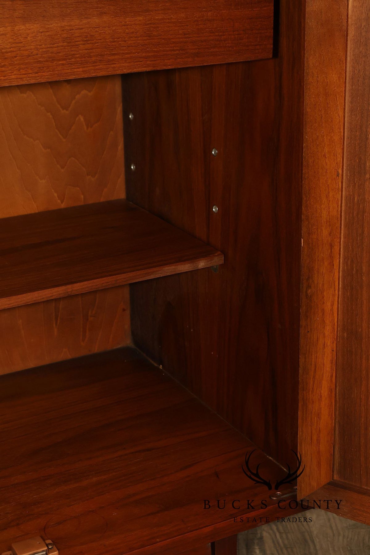 Calvin Mid Century Modern Cane Door Teak Dresser