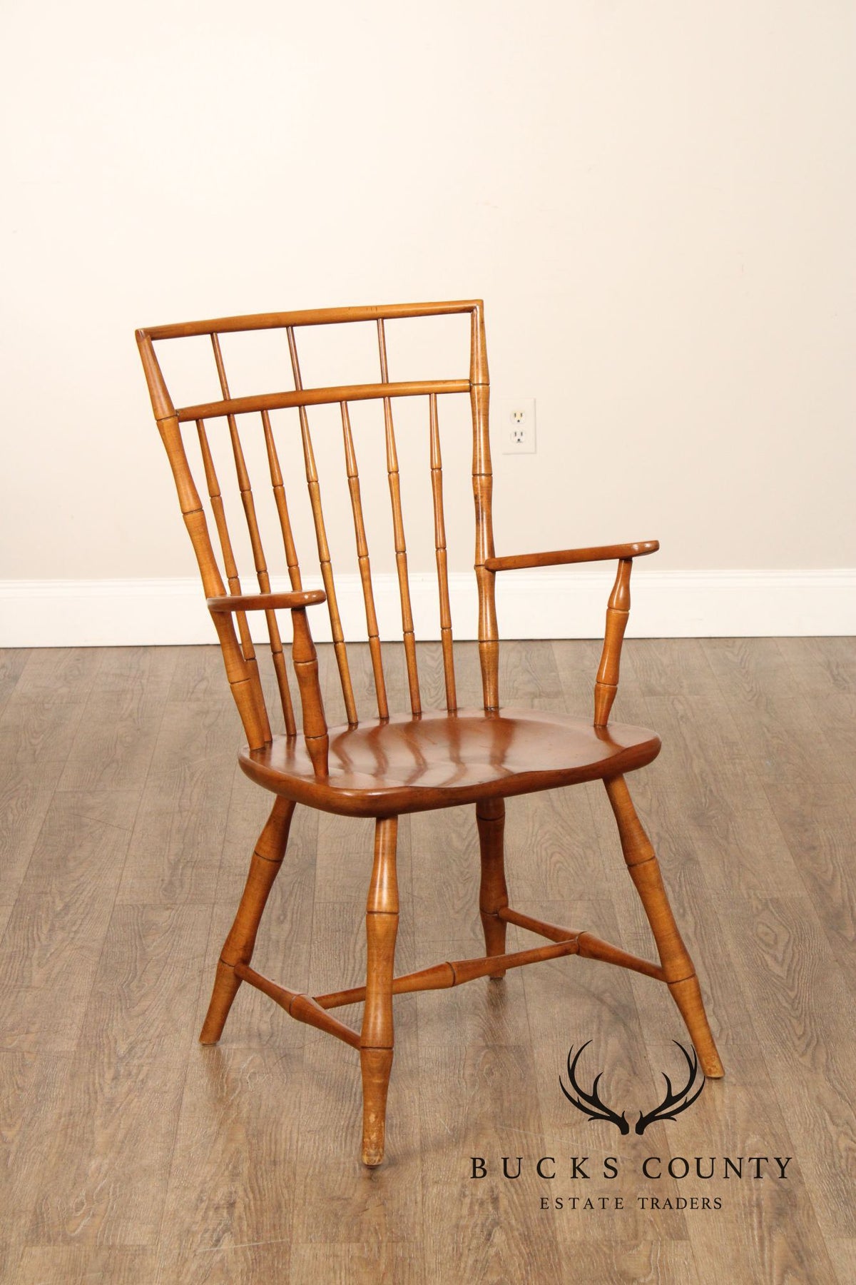 Ethan Allen Set of Four Faux Bamboo Dining Chairs