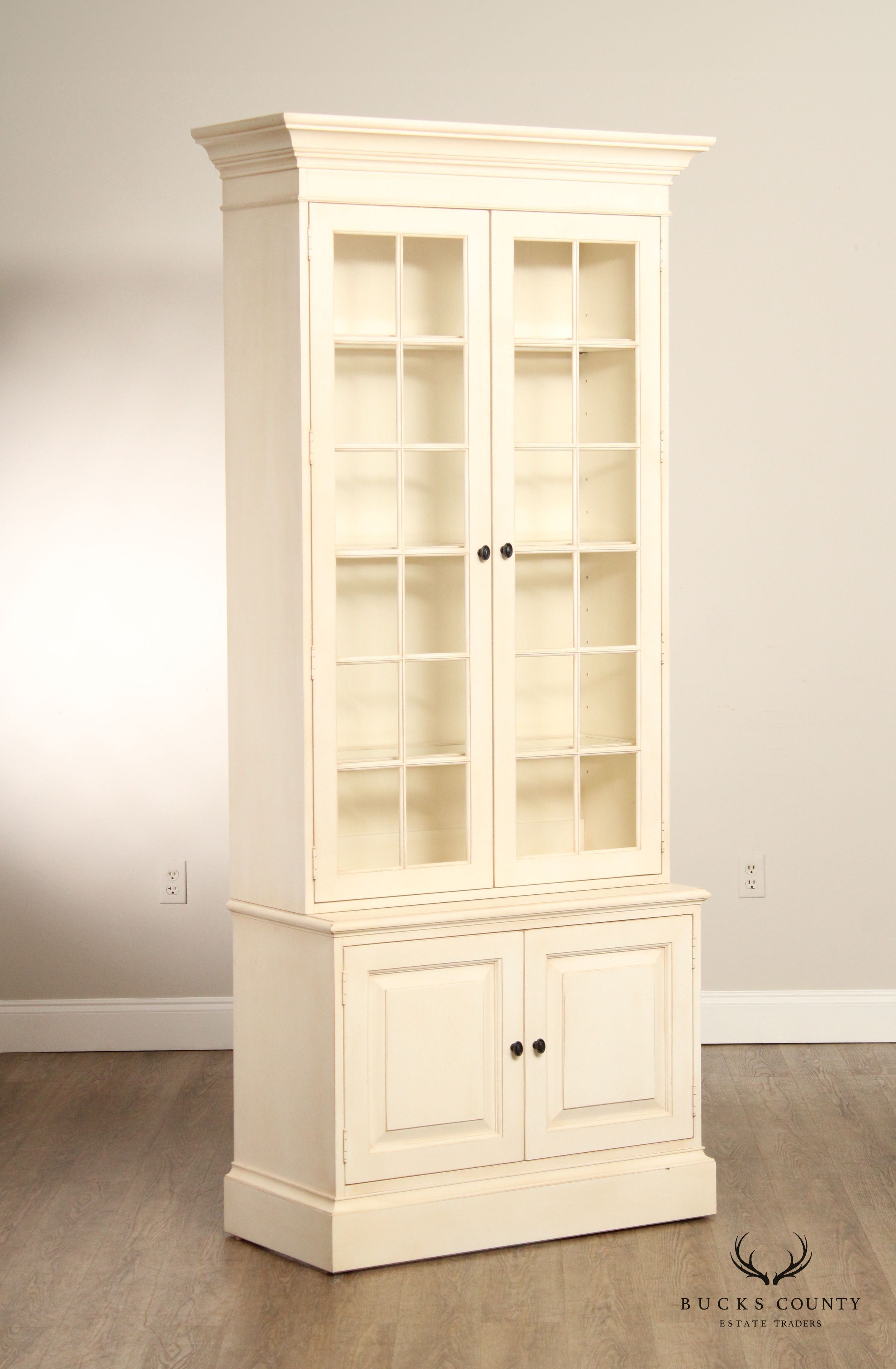 Ethan Allen 'Legacy' Collection Tall Painted Display Bookcase