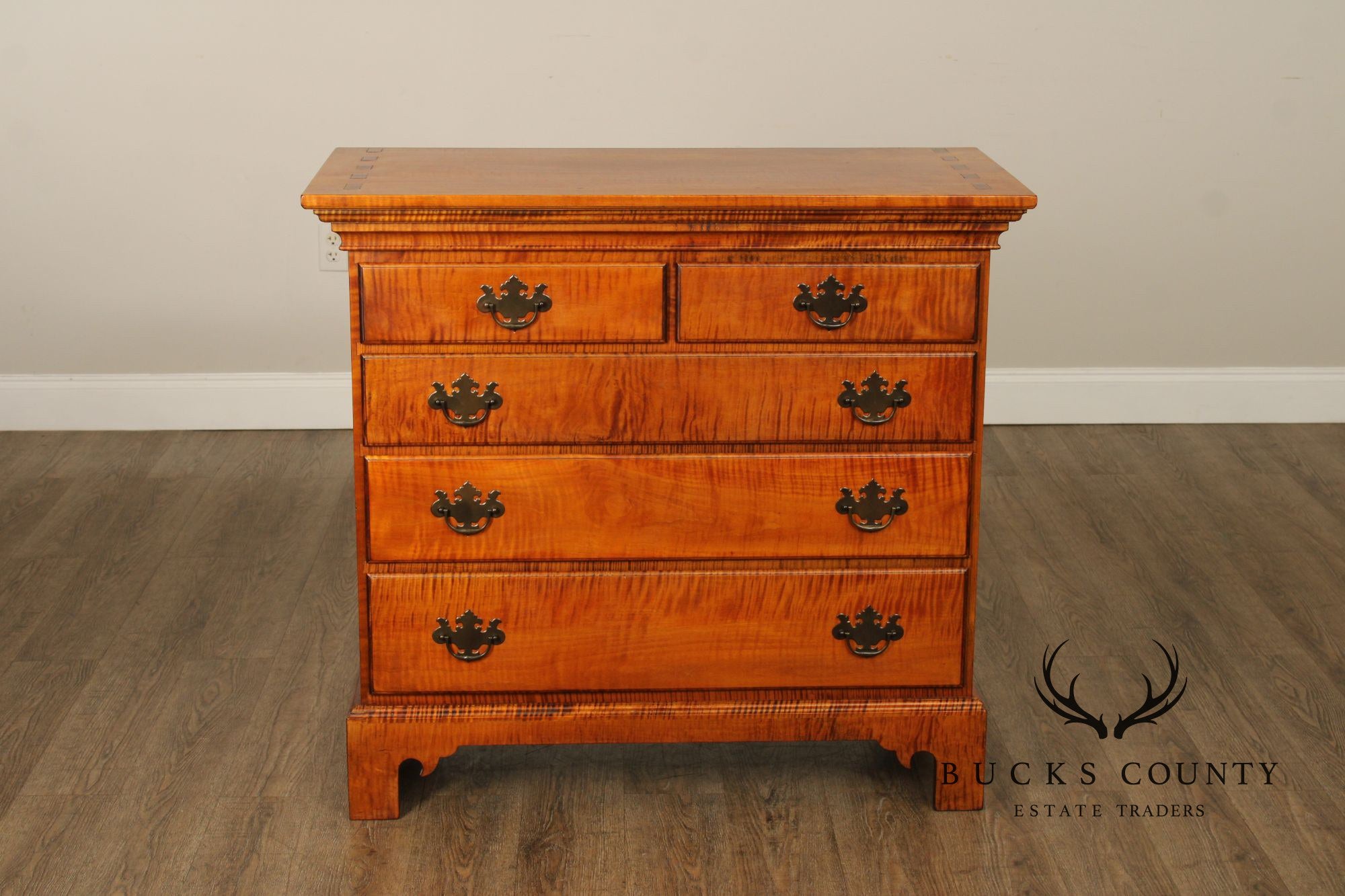 Oley Valley Reproductions Tiger Maple Chest Of Drawers